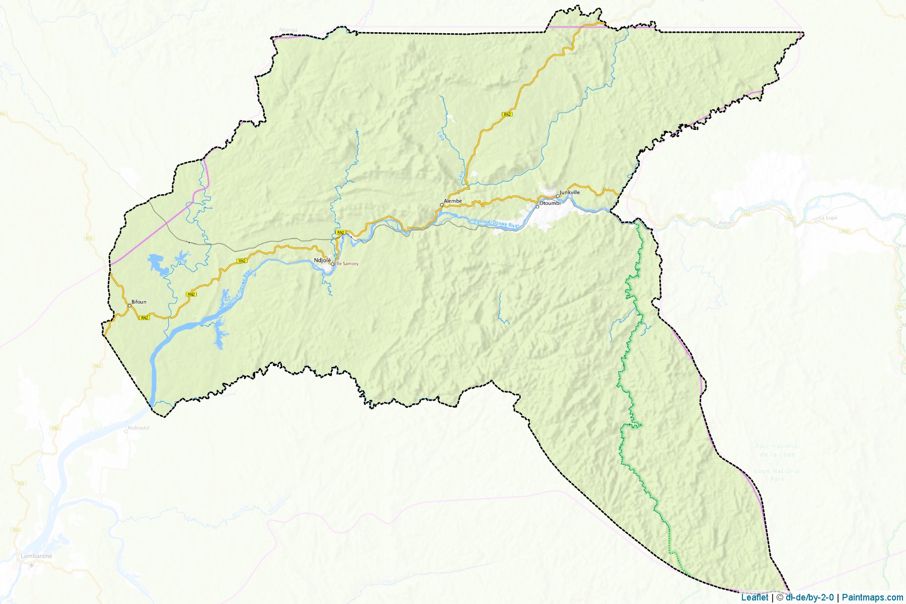 Muestras de recorte de mapas Abanga Bigne (Moyen-Ogooué)-1