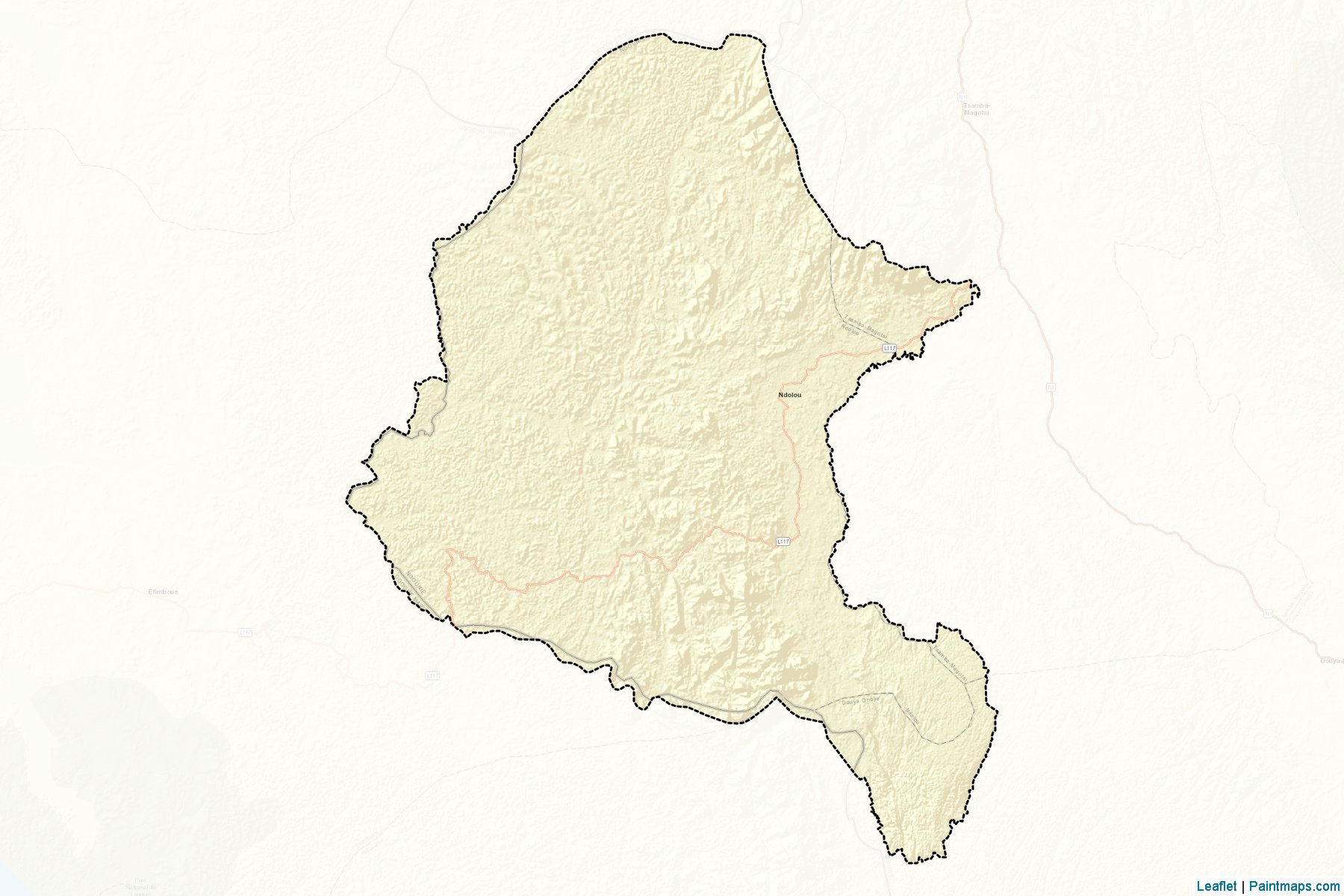 Muestras de recorte de mapas Ndolou (Ngounié)-2