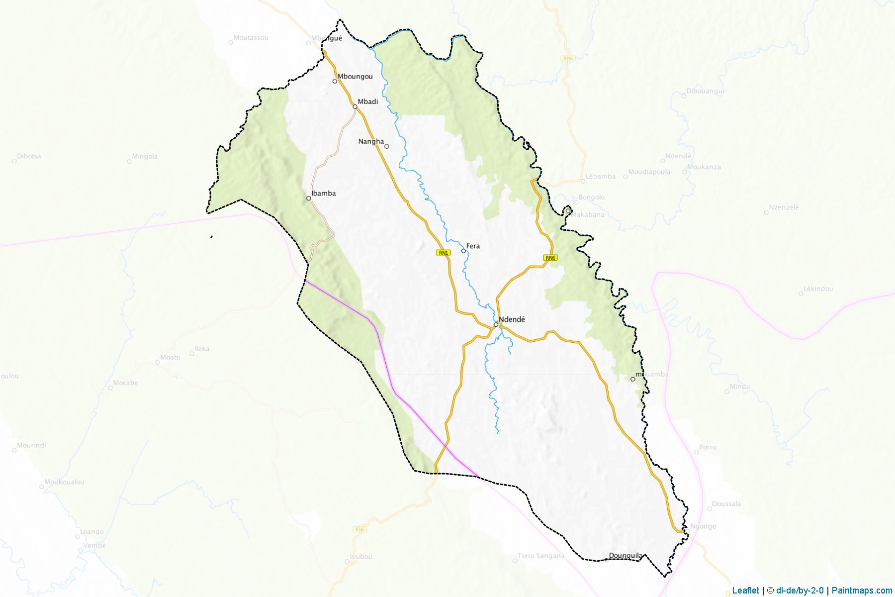 Muestras de recorte de mapas Dola (Ngounié)-1