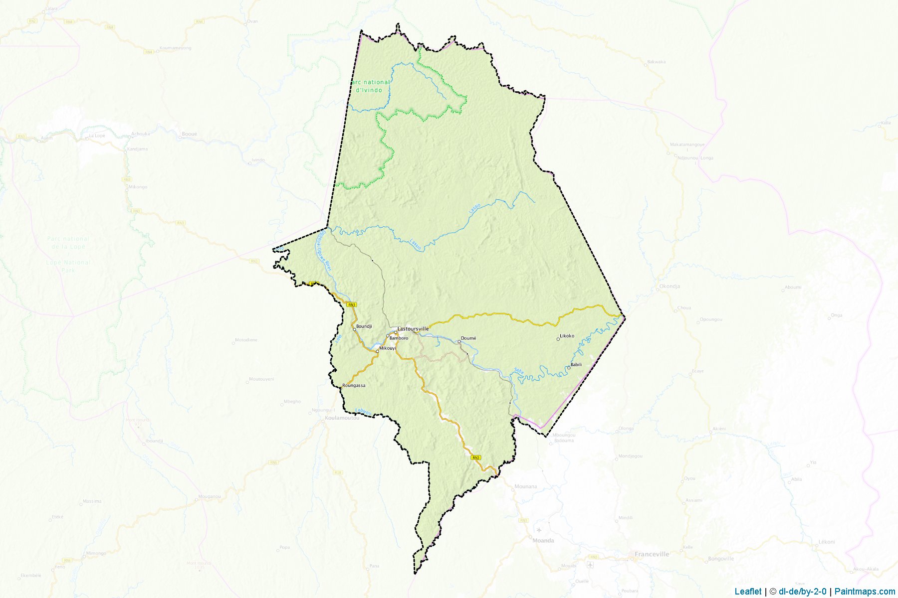 Mouloundou (Ogooué-Lol Province) Map Cropping Samples-1