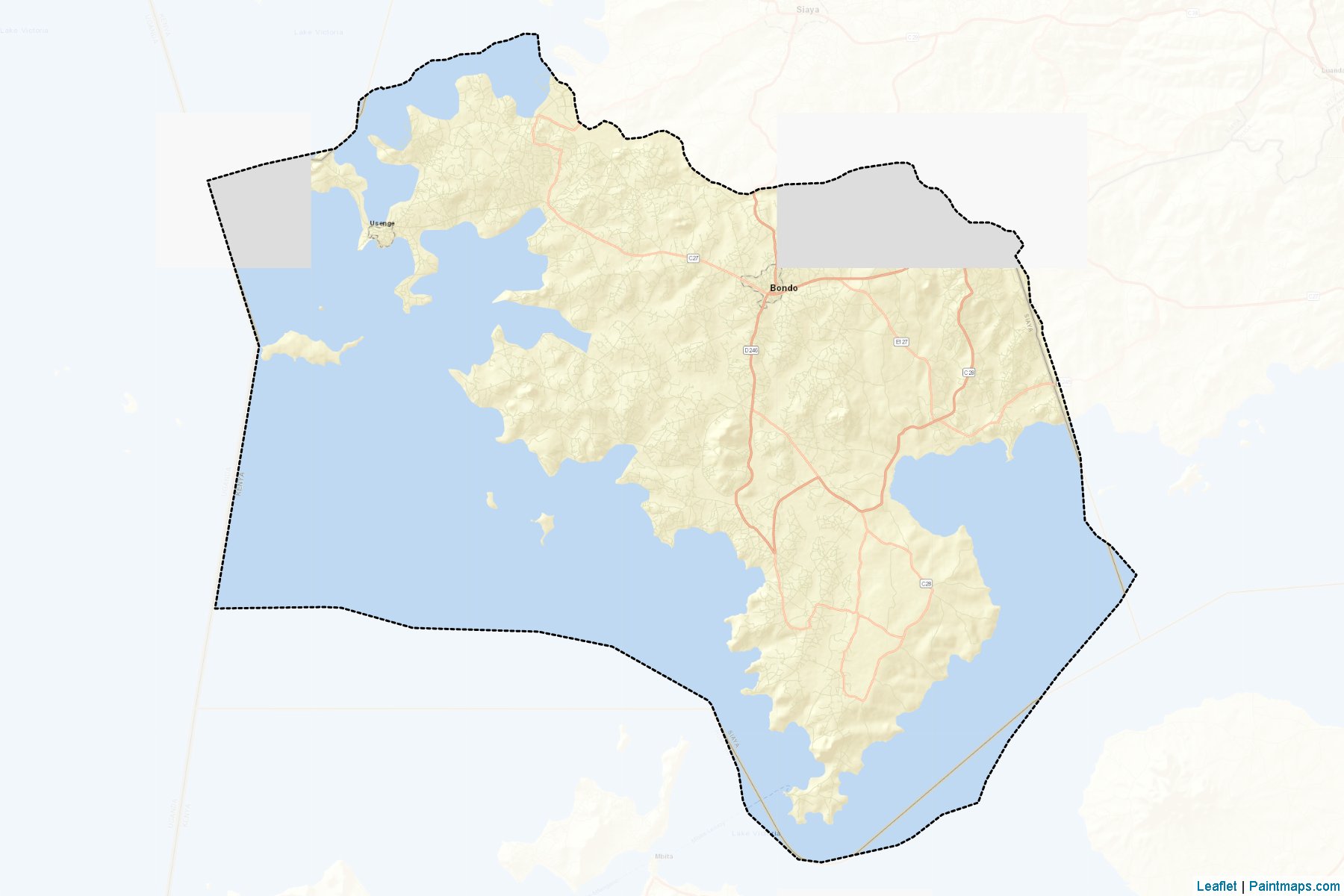 Muestras de recorte de mapas Bondo (Nyanza)-2