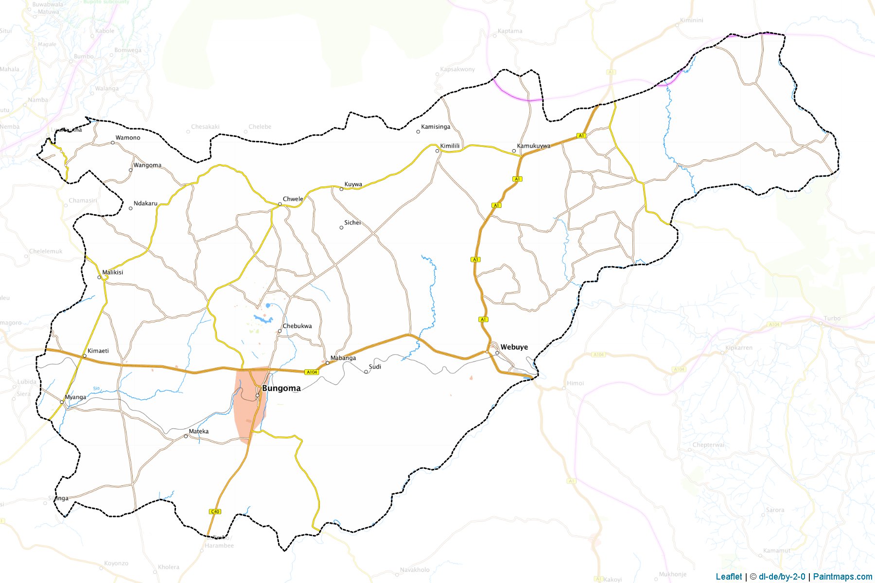 Muestras de recorte de mapas Bungoma (Western)-1