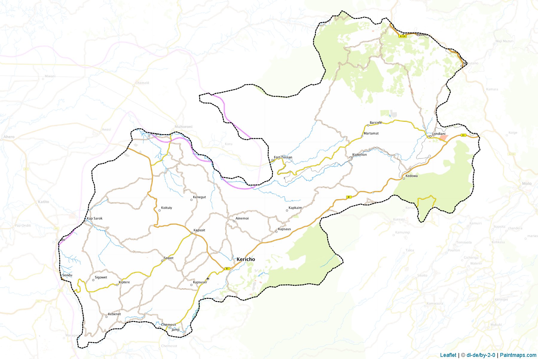 Kericho (Rift Valley) Map Cropping Samples-1