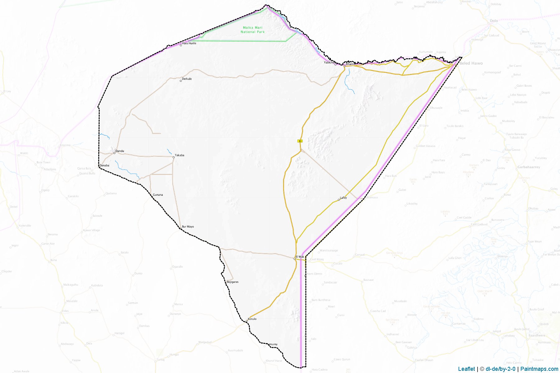 Mandera (North-Eastern) Haritası Örnekleri-1