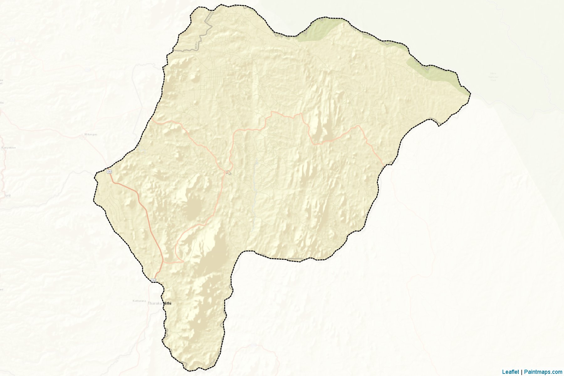 Muestras de recorte de mapas Tharaka (Eastern)-2