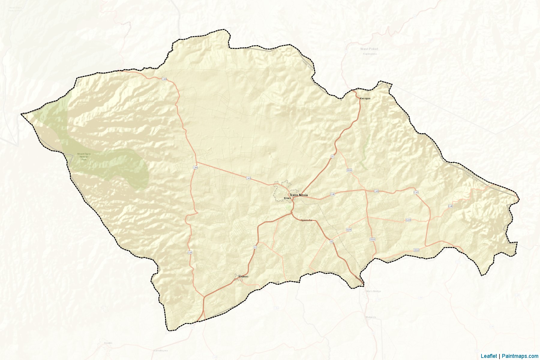 Trans Nzoia (Rift Valley) Map Cropping Samples-2