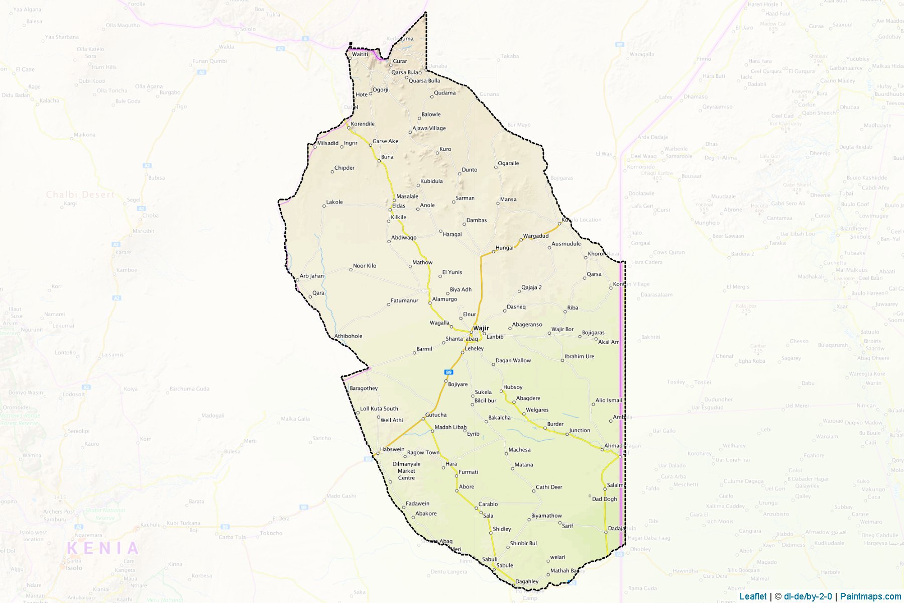 Wajir (North-Eastern) Map Cropping Samples-1