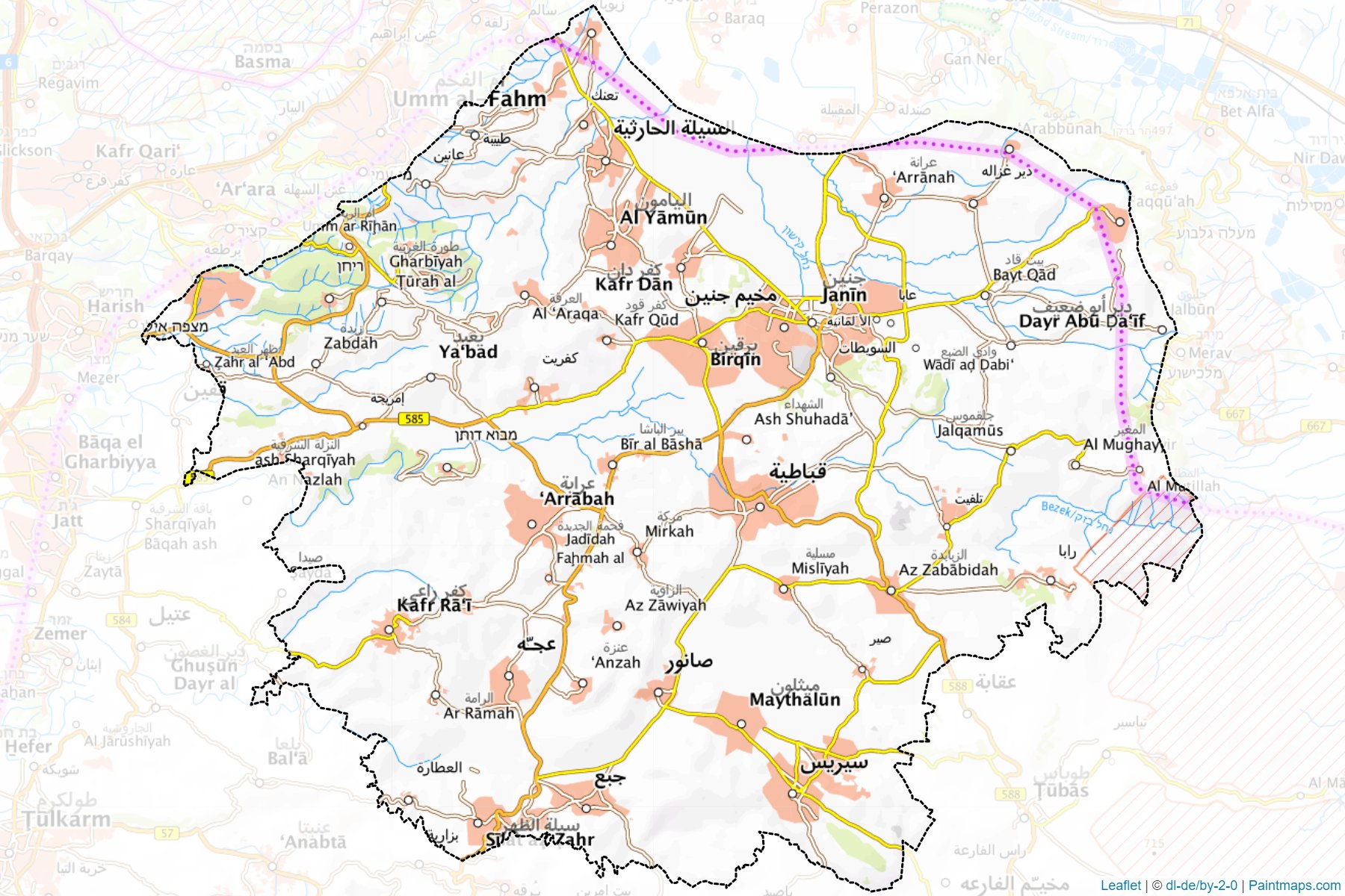 Cenin (Batı Şeria) Haritası Örnekleri-1