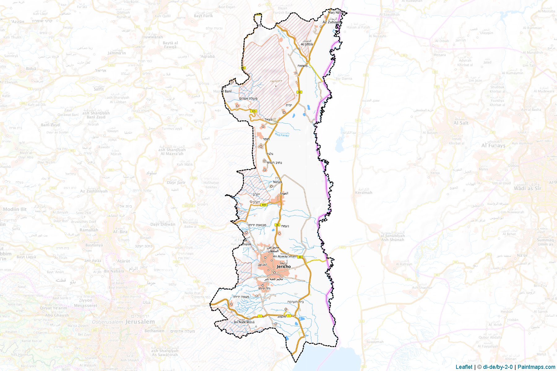 Jericho (West Bank) Map Cropping Samples-1