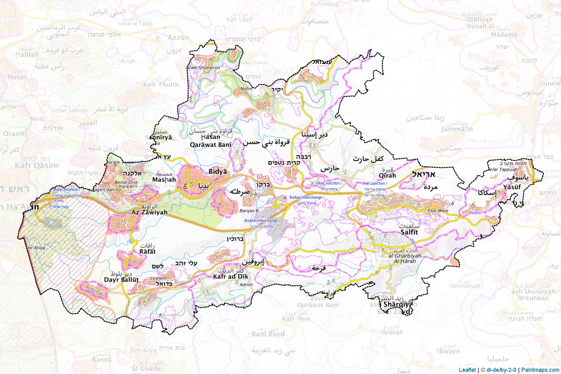 Muestras de recorte de mapas Salfit (West Bank)-1