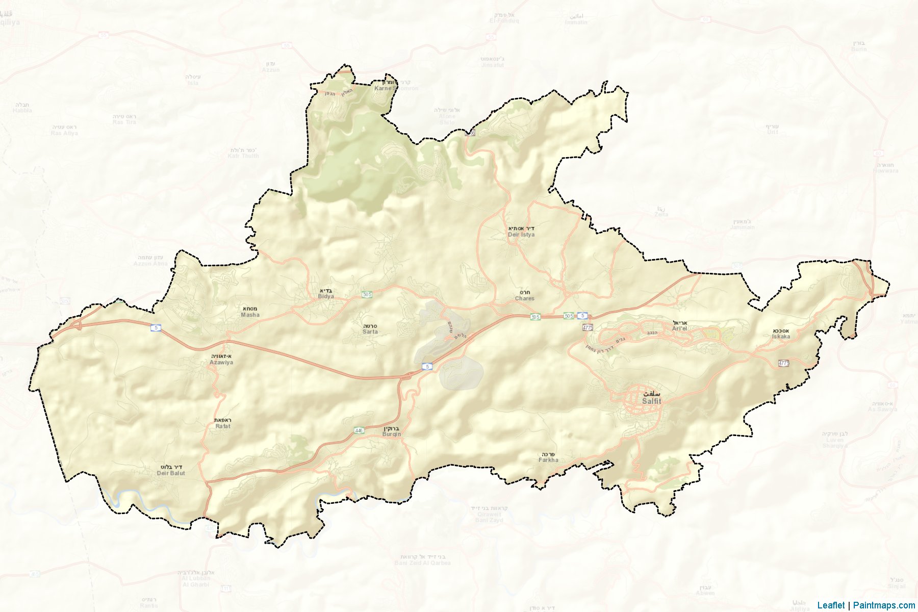 Muestras de recorte de mapas Salfit (West Bank)-2