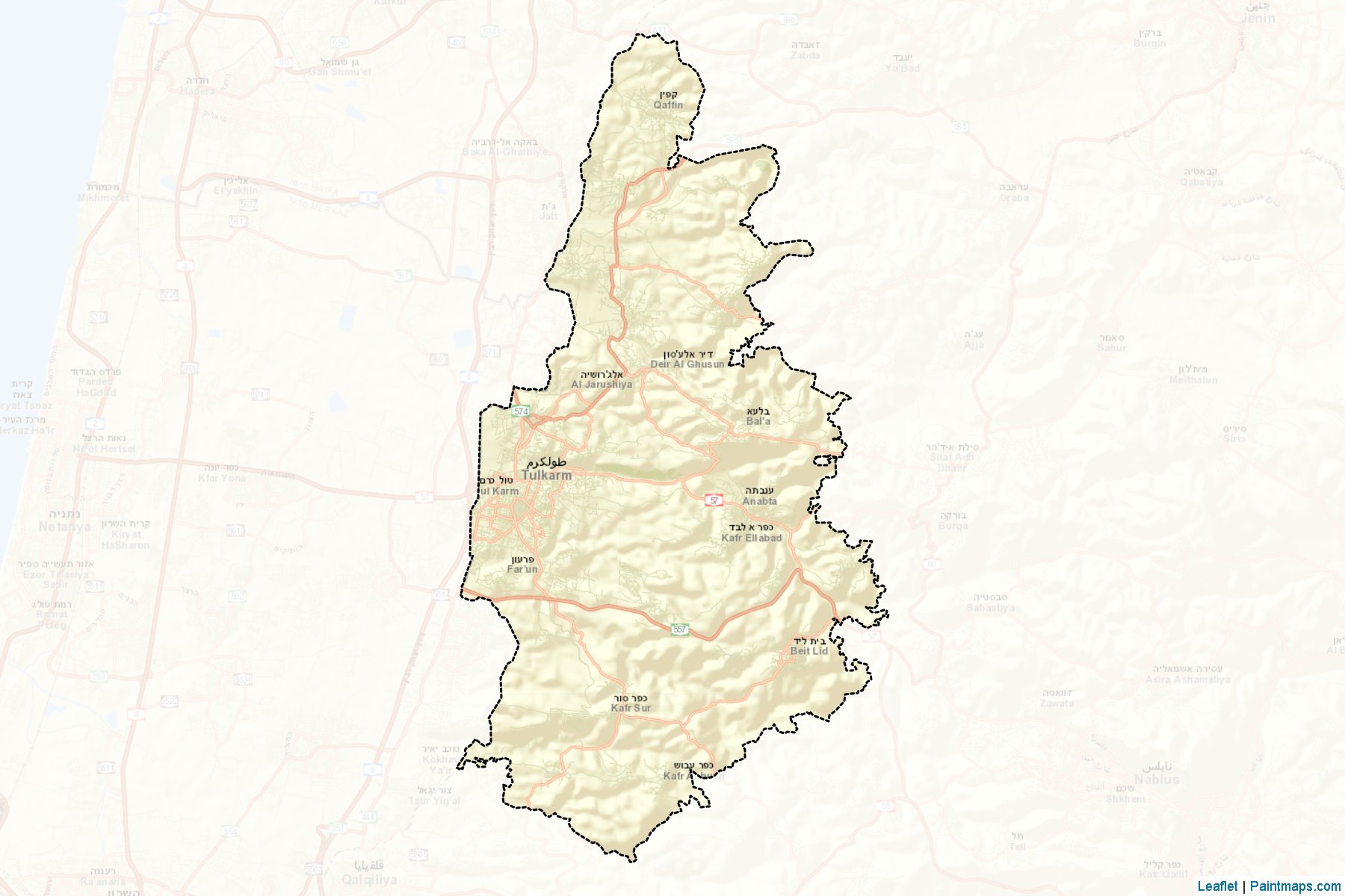 Tulkarm (West Bank) Map Cropping Samples-2