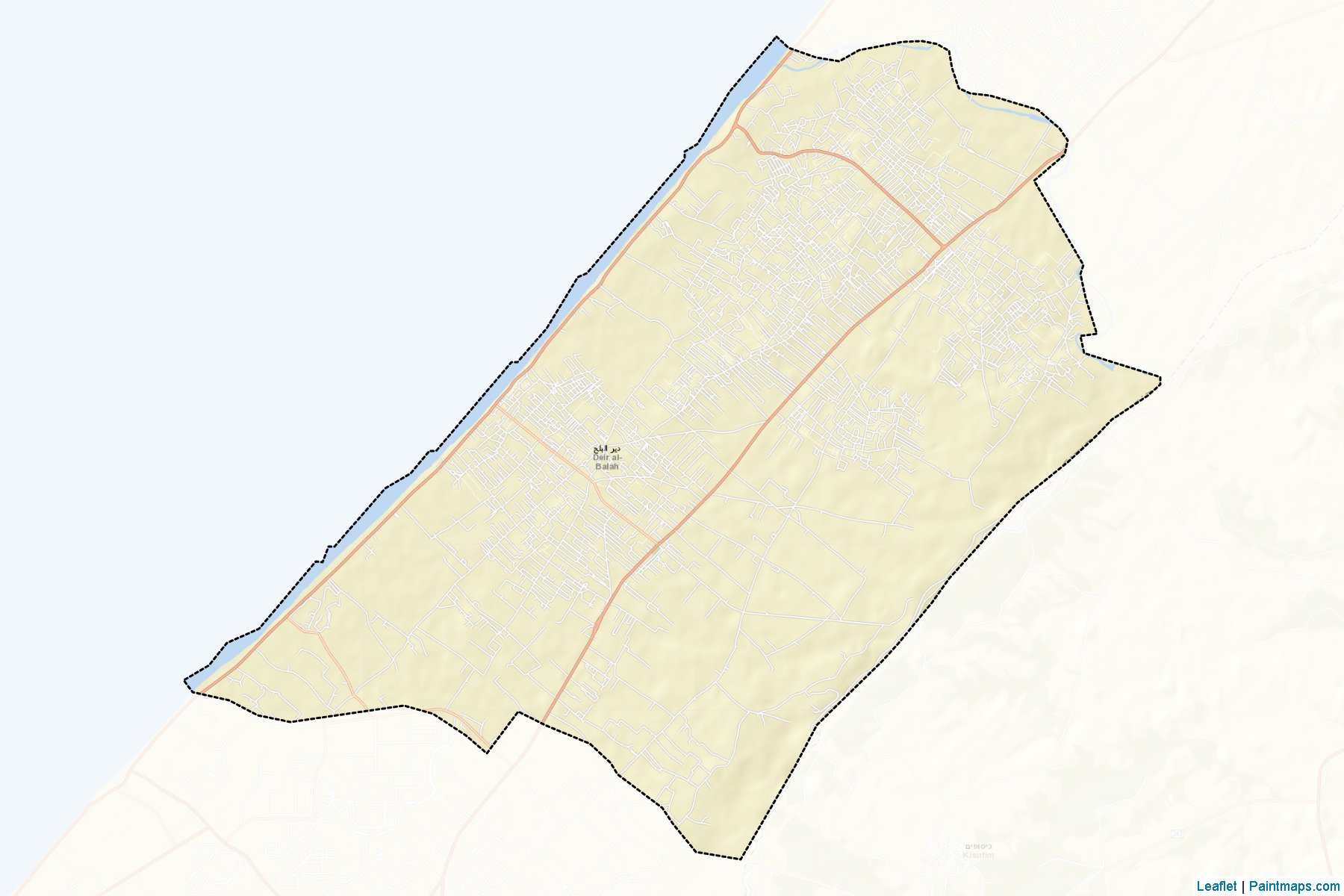 Muestras de recorte de mapas Deir Al-Balah (Gaza Strip)-2