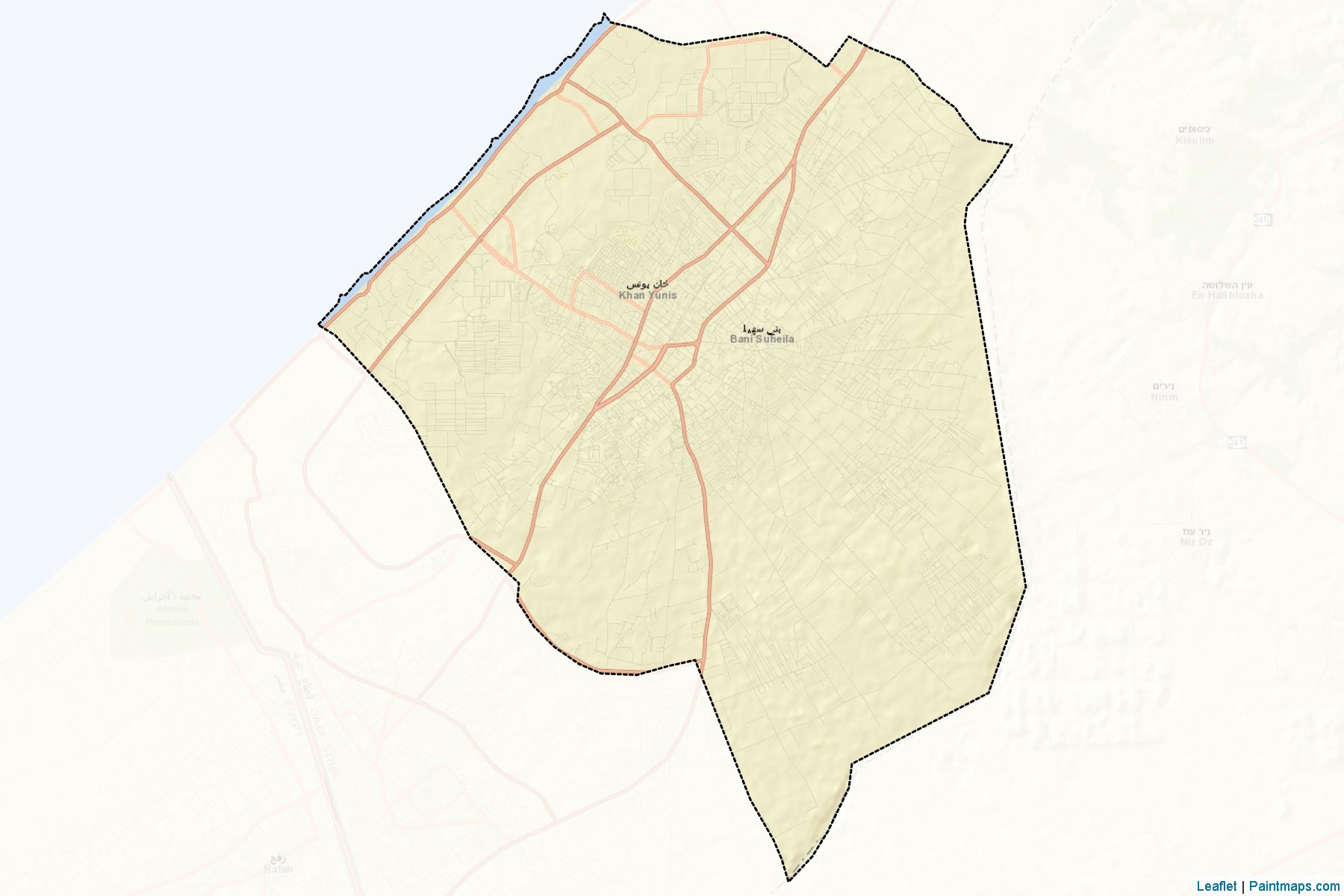 Khan Yunis (Gaza Strip) Map Cropping Samples-2