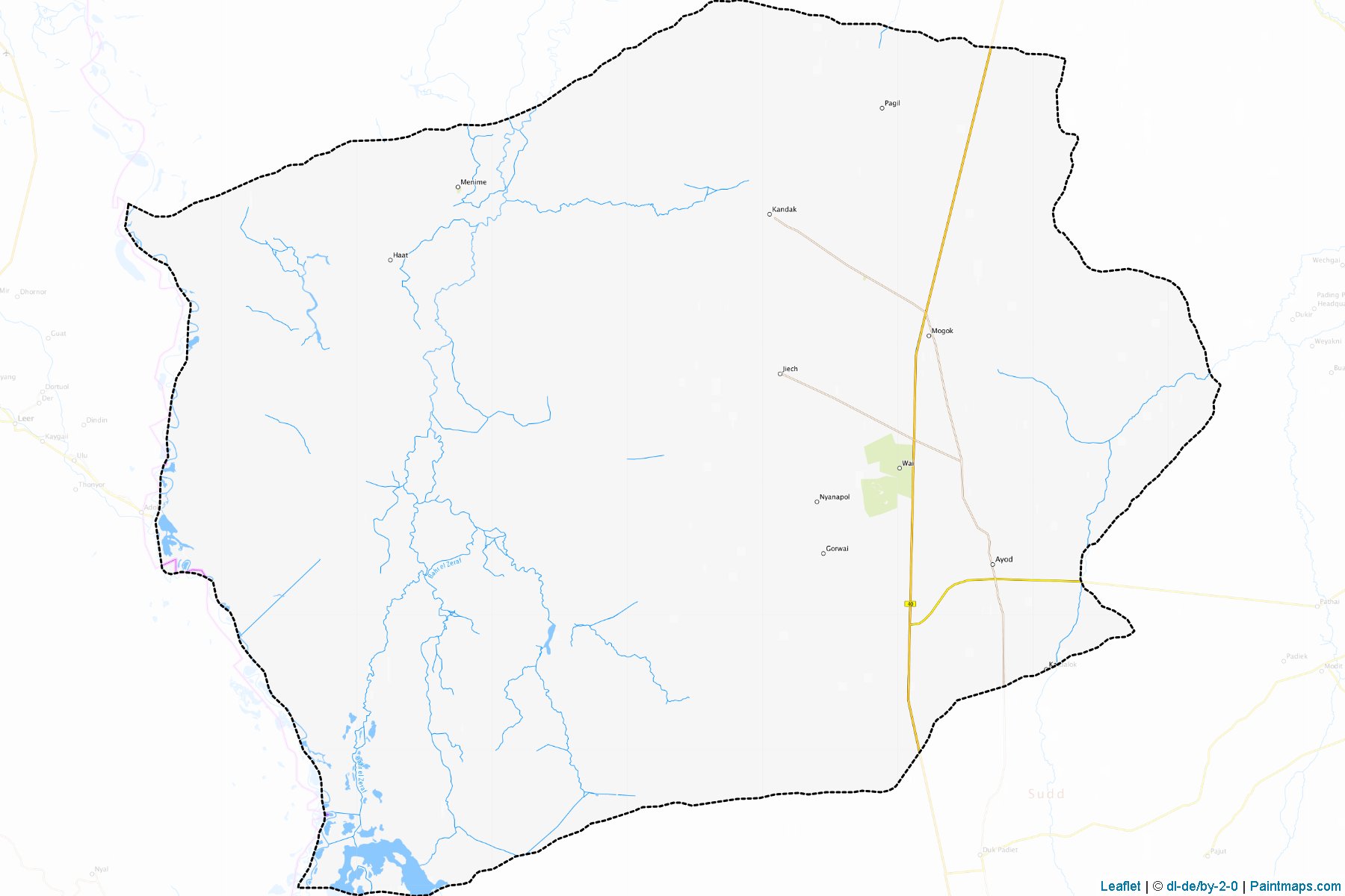 Ayod (Jonglei) Haritası Örnekleri-1