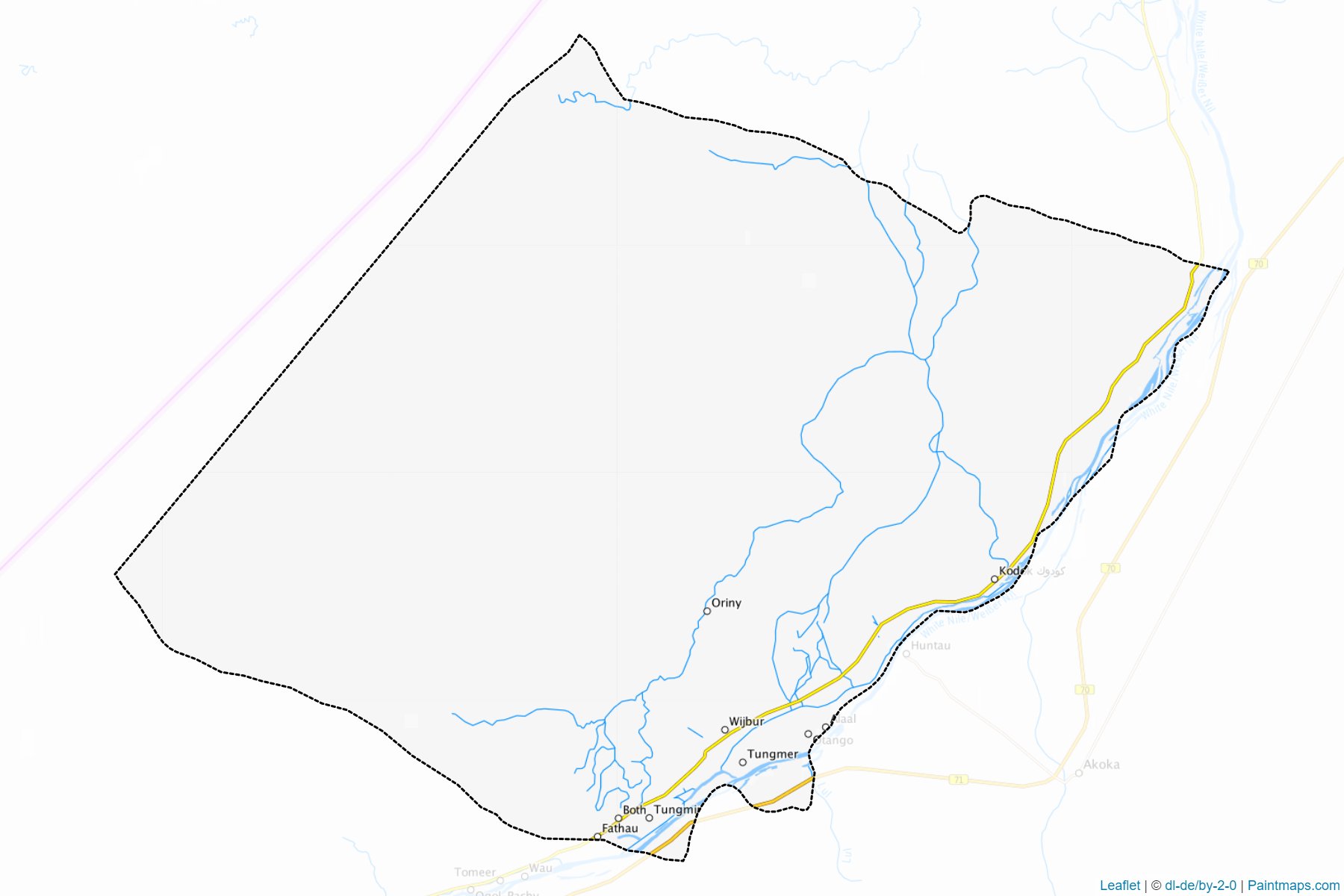 Fashoda (Yukarı Nil Eyaleti) Haritası Örnekleri-1