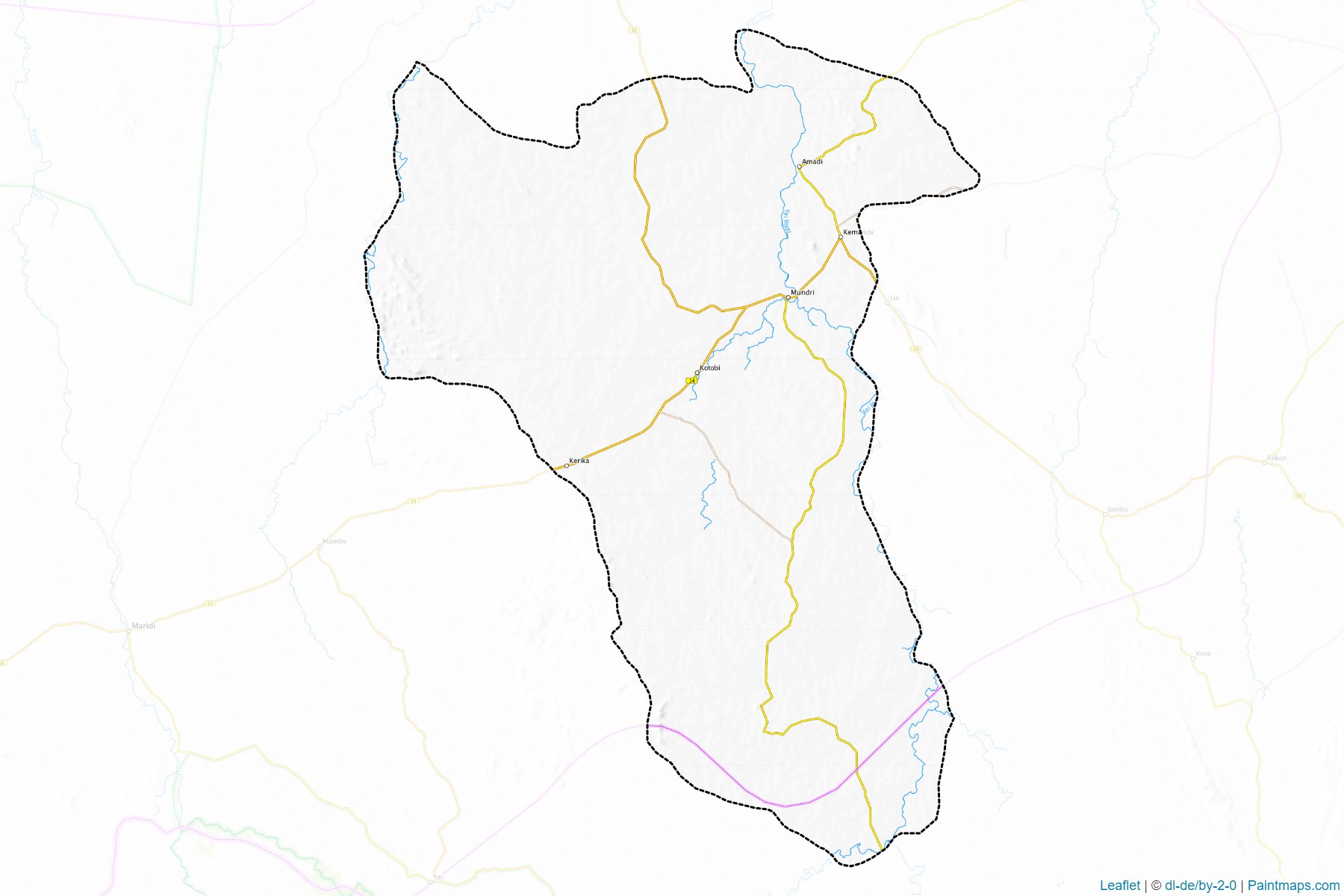 Mundri West (Western Equatoria) Map Cropping Samples-1