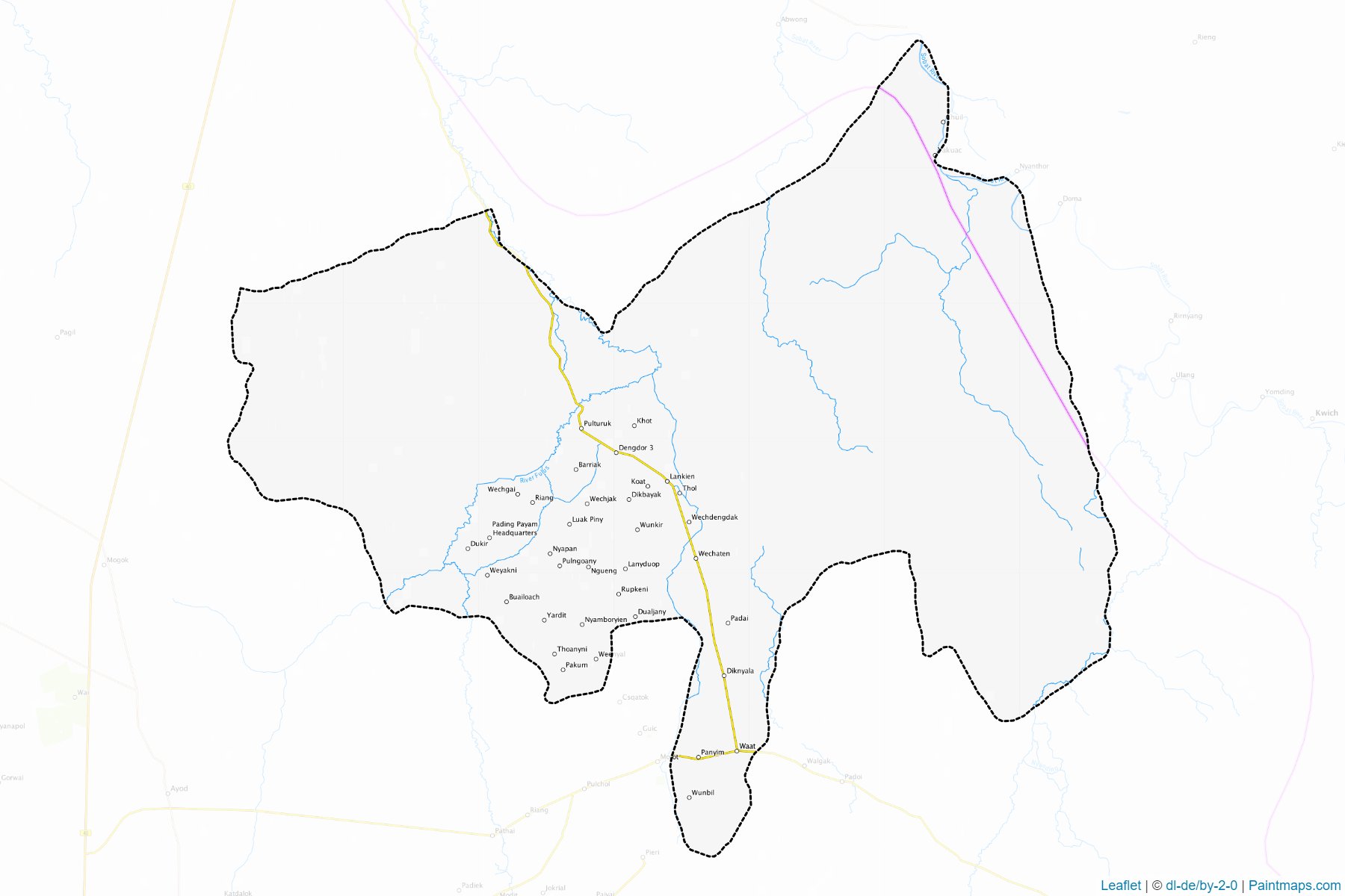 Nyirol (Jonglei) Haritası Örnekleri-1