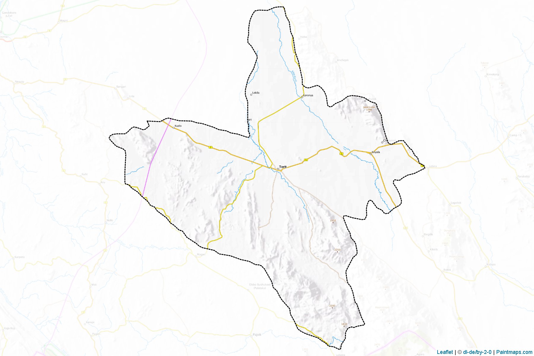 Torit (Doğu Equatoria) Haritası Örnekleri-1