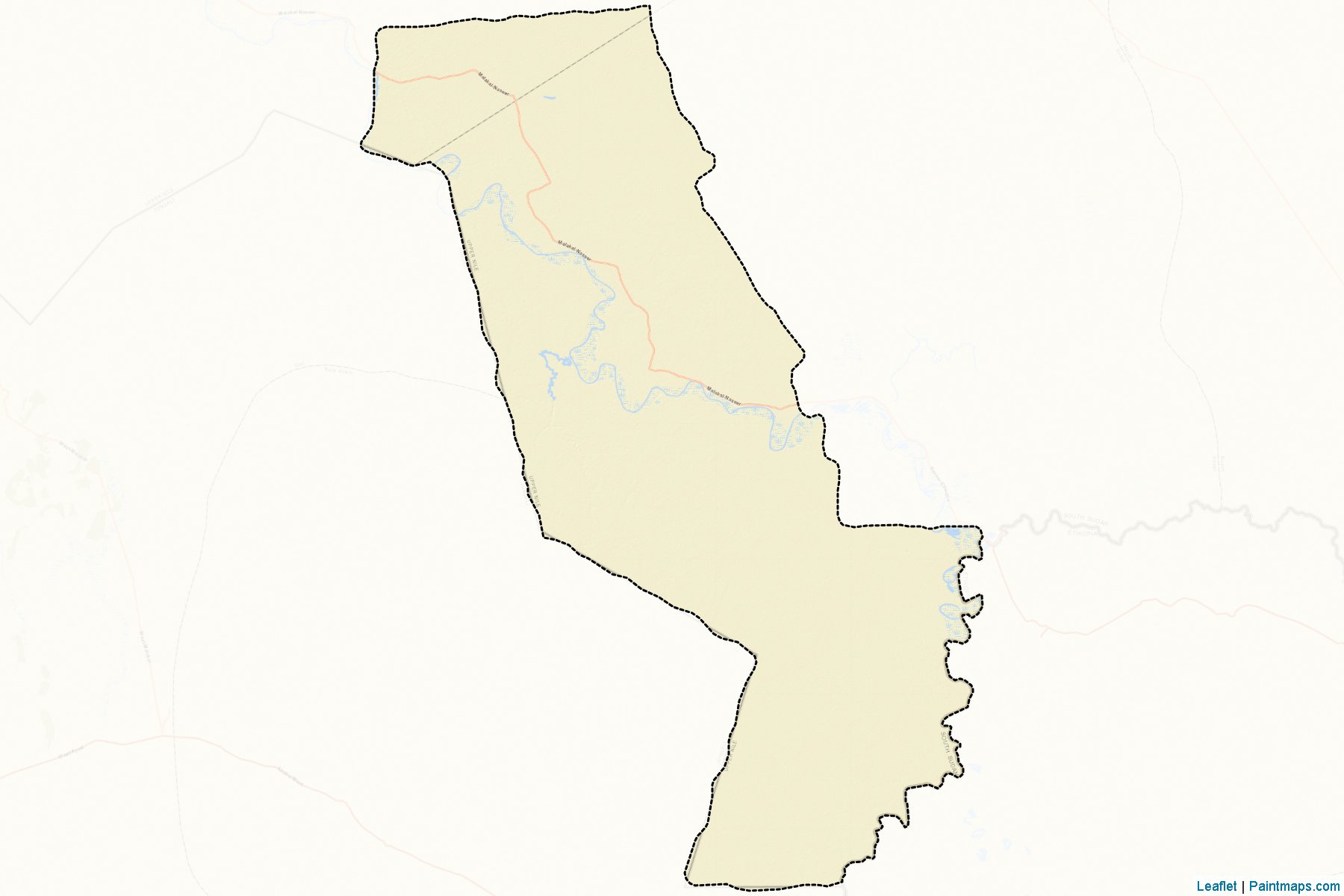 Muestras de recorte de mapas Ulang (Upper Nile)-2