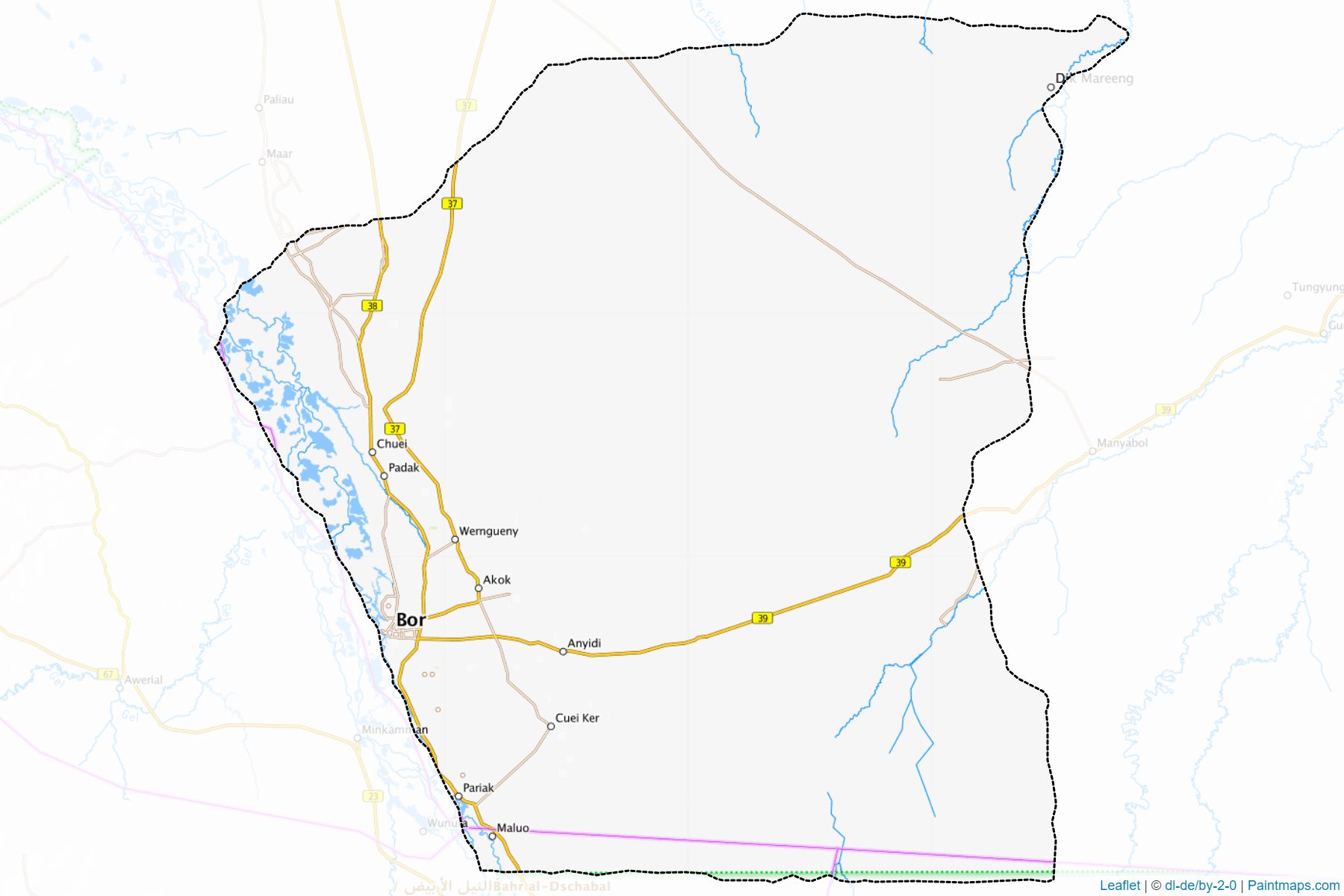 Bor South (Jonglei) Haritası Örnekleri-1