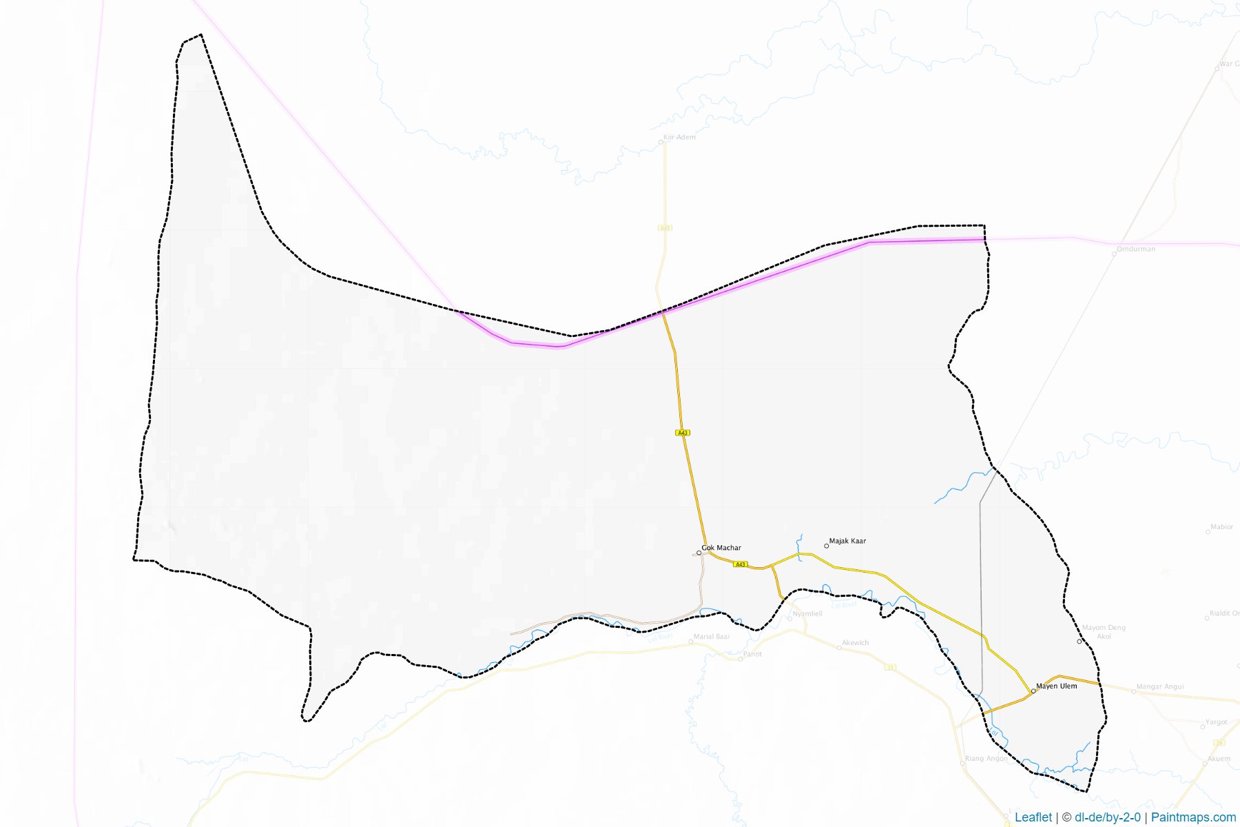 Aweil North (Kuzey Bahr el Ghazal) Haritası Örnekleri-1