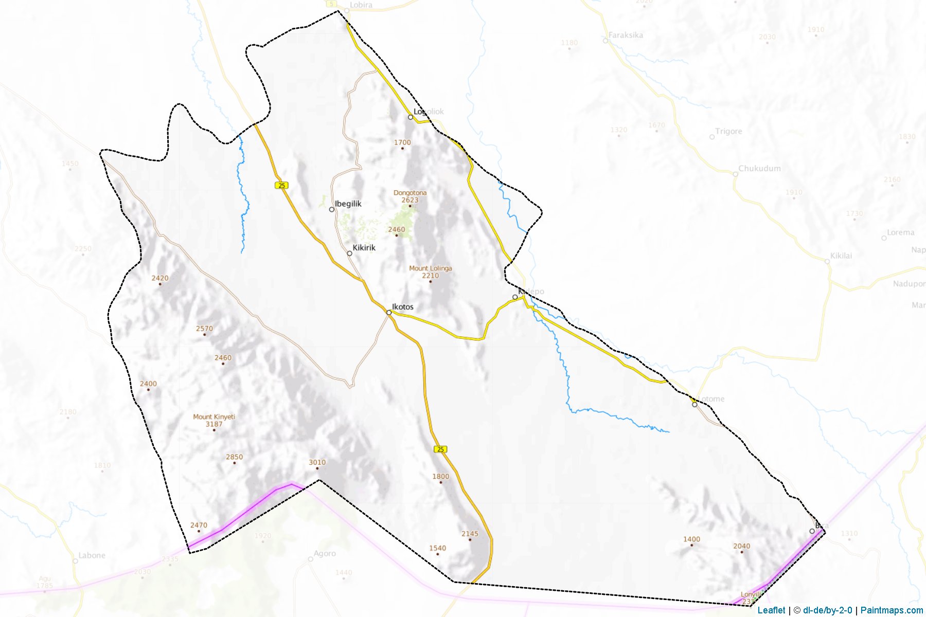 Ikotos (Doğu Equatoria) Haritası Örnekleri-1