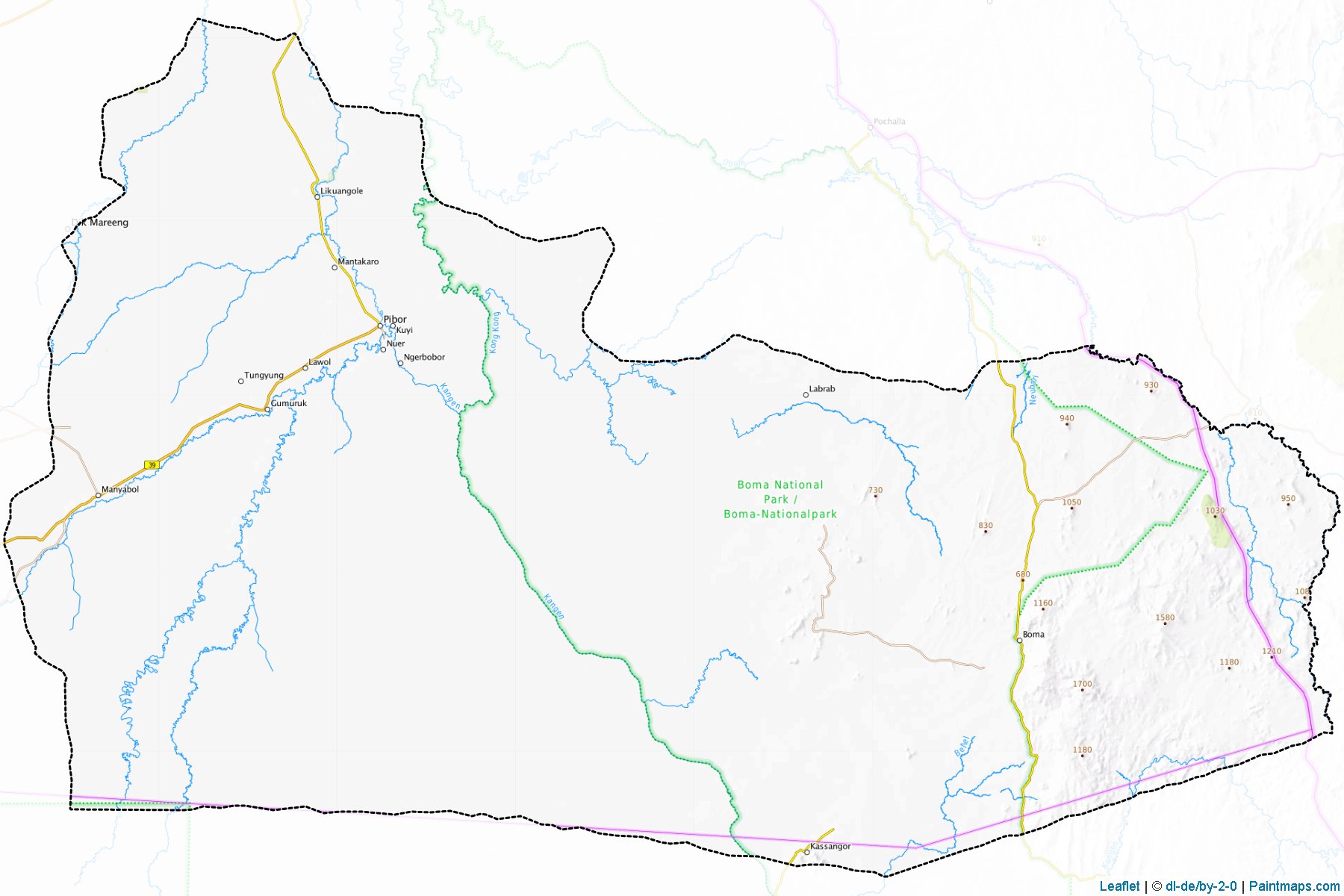 Muestras de recorte de mapas Pibor (Jungoli)-1