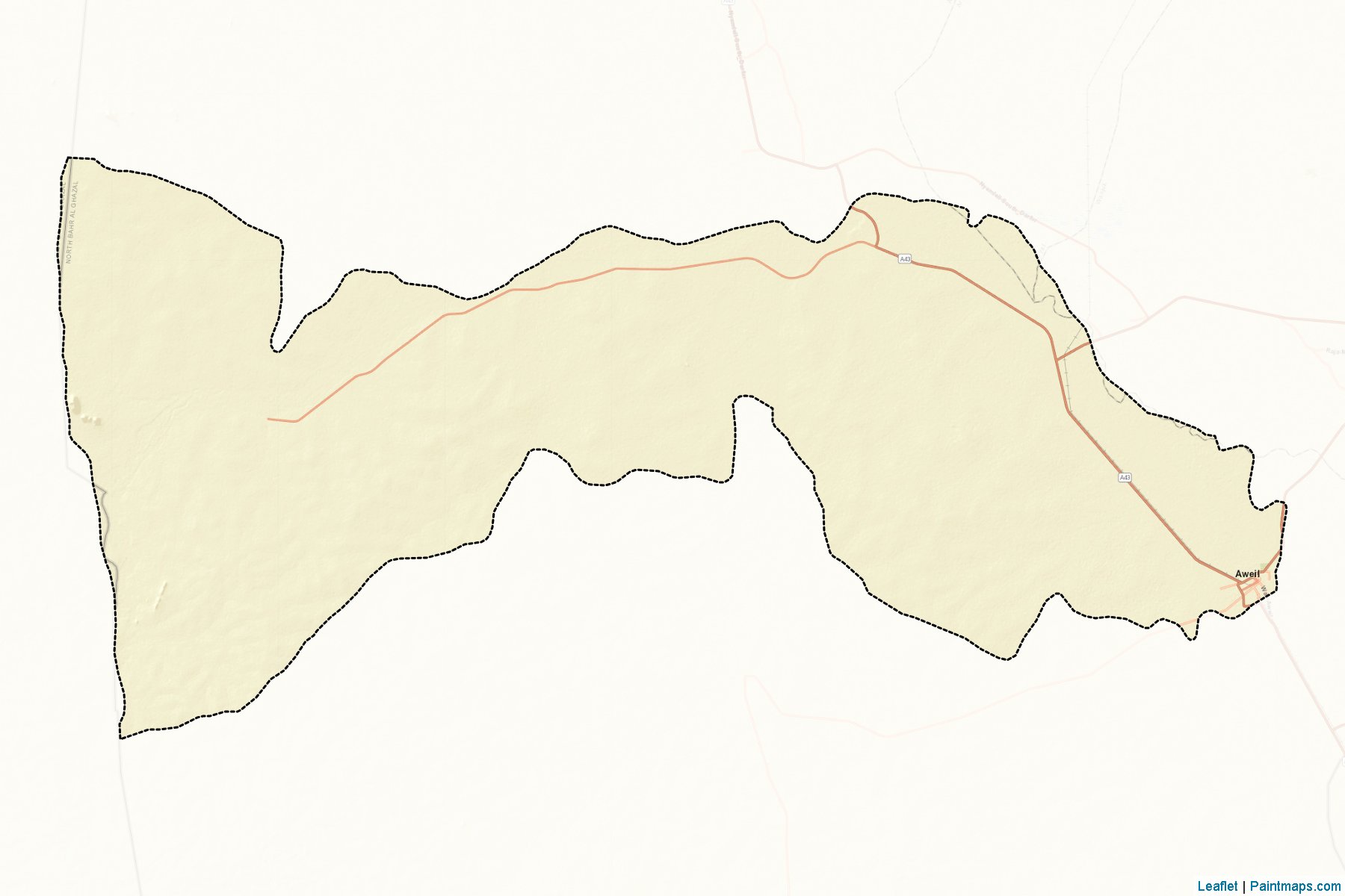 Aweil West (Northern Bahr al Ghazal) Map Cropping Samples-2