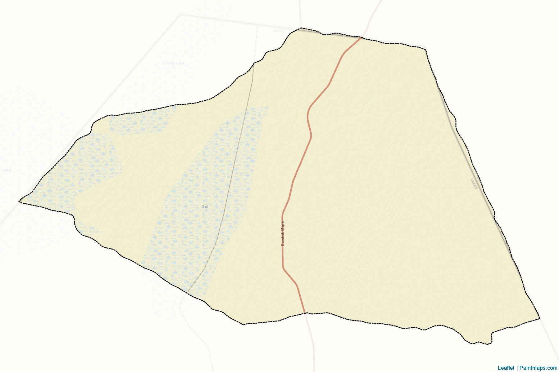 Muestras de recorte de mapas Rumbek North (Lakes)-2