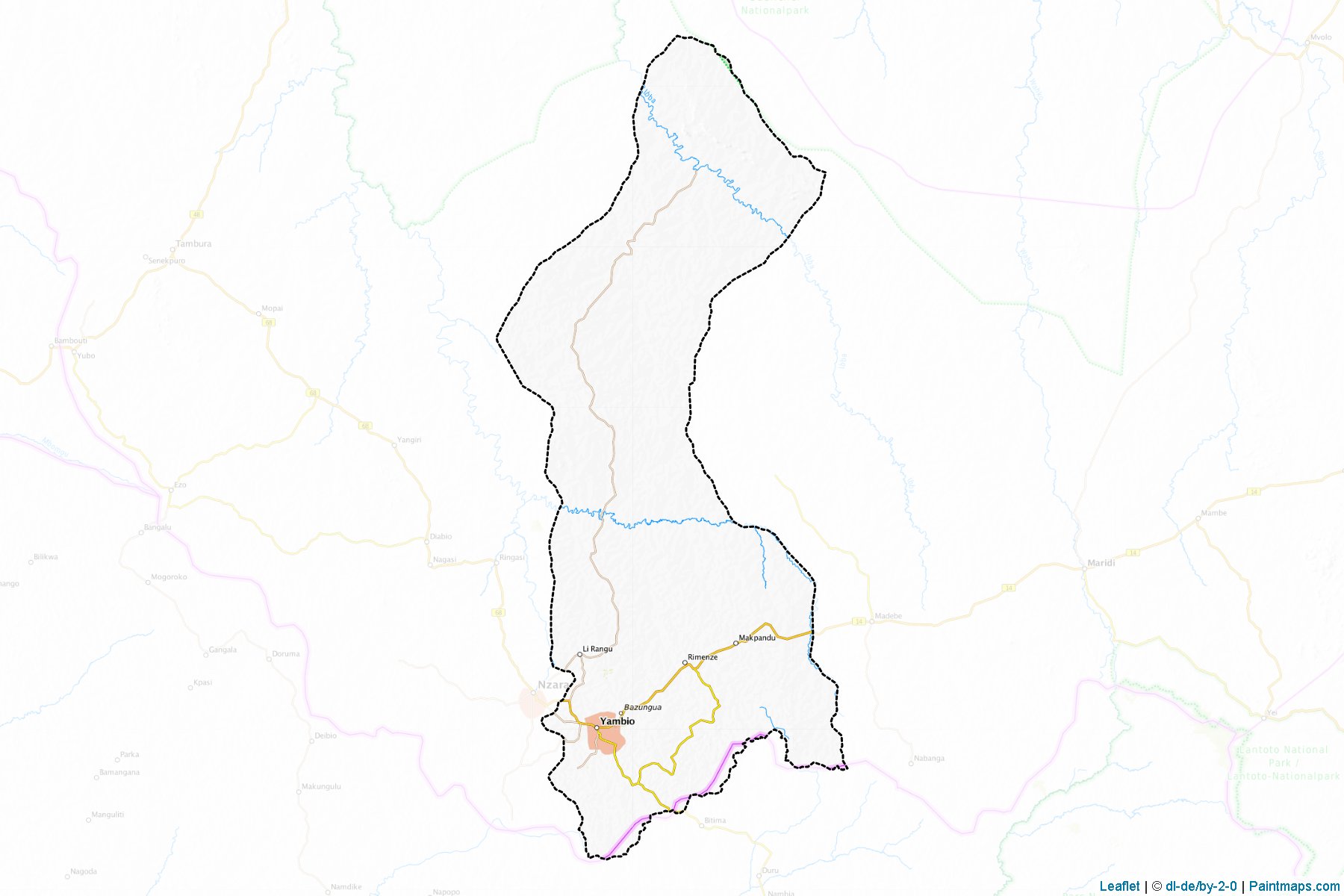 Yambio (Batı Equatoria) Haritası Örnekleri-1