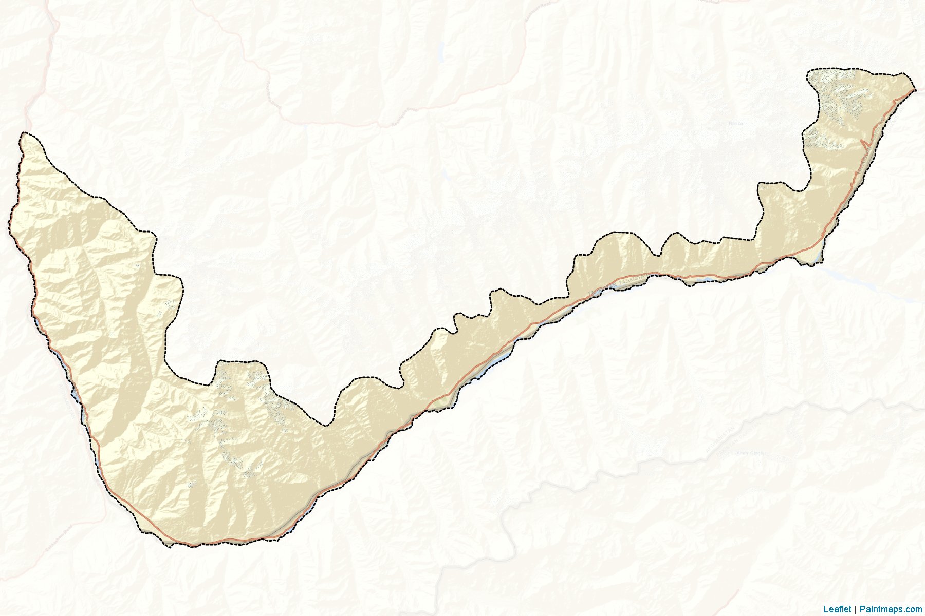 Ishkoshim (Kuhistoni Badakhshon) Map Cropping Samples-2