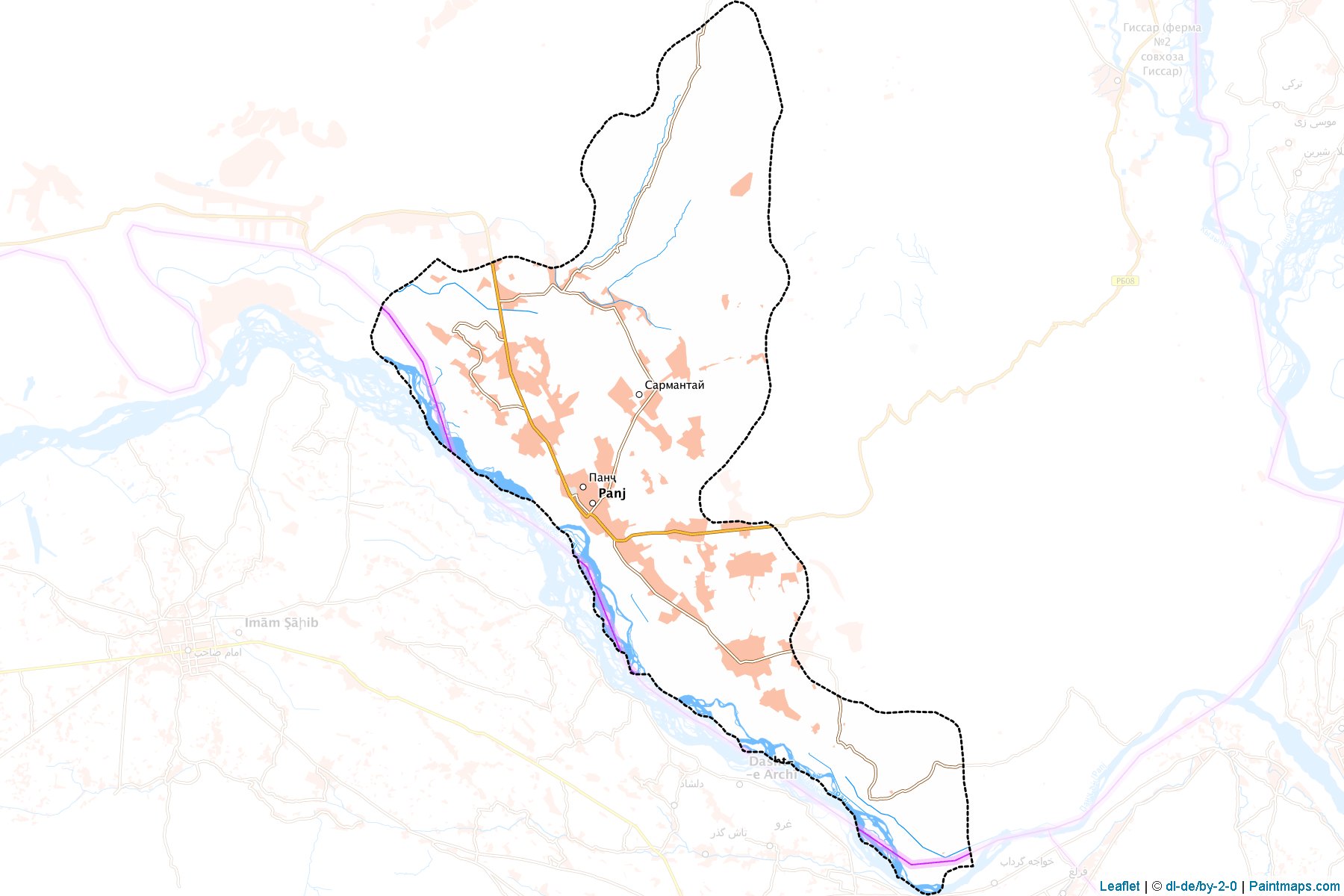 Muestras de recorte de mapas Panj (Khatlon)-1