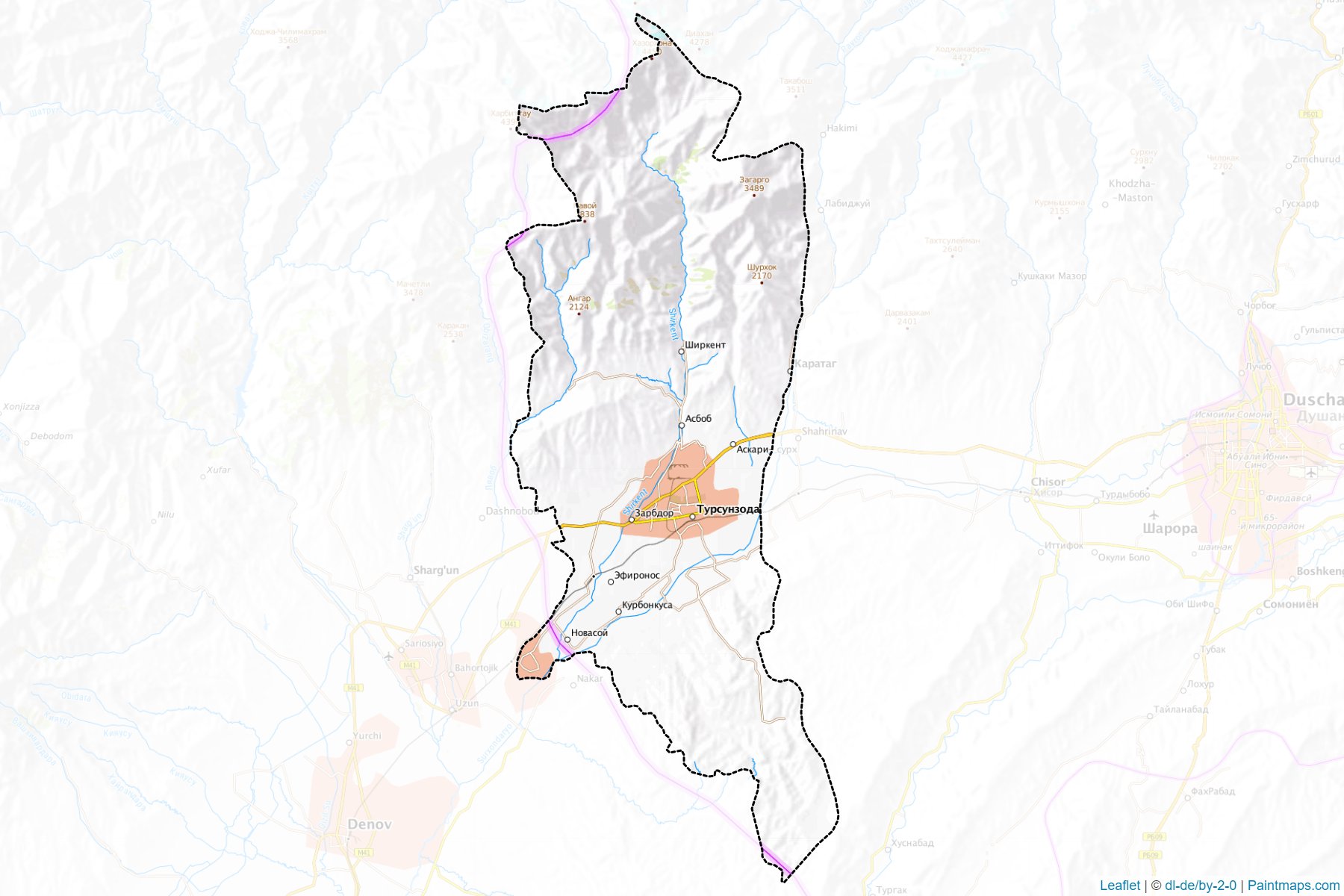 Tursunzoda (Karategin) Map Cropping Samples-1