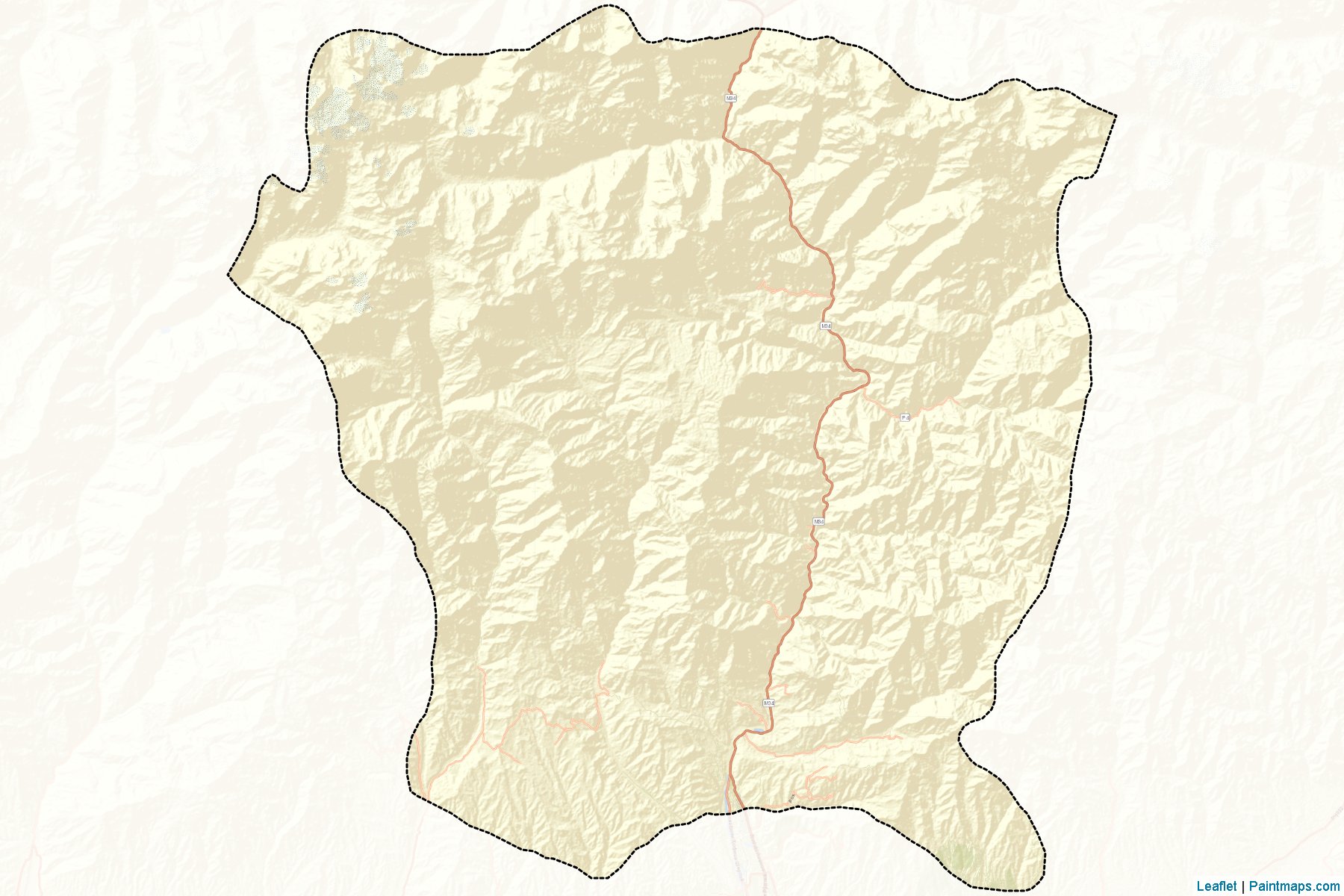 Muestras de recorte de mapas Varzob (Tadzhikistan Territories)-2