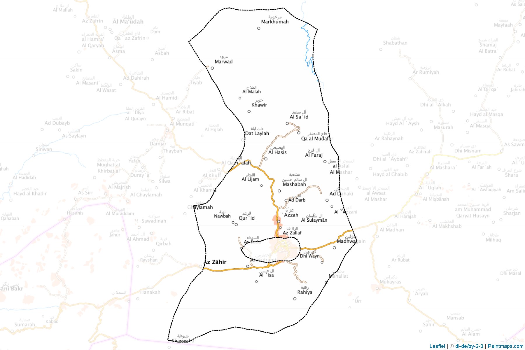 Muestras de recorte de mapas Al Bayda (Al Bayda')-1