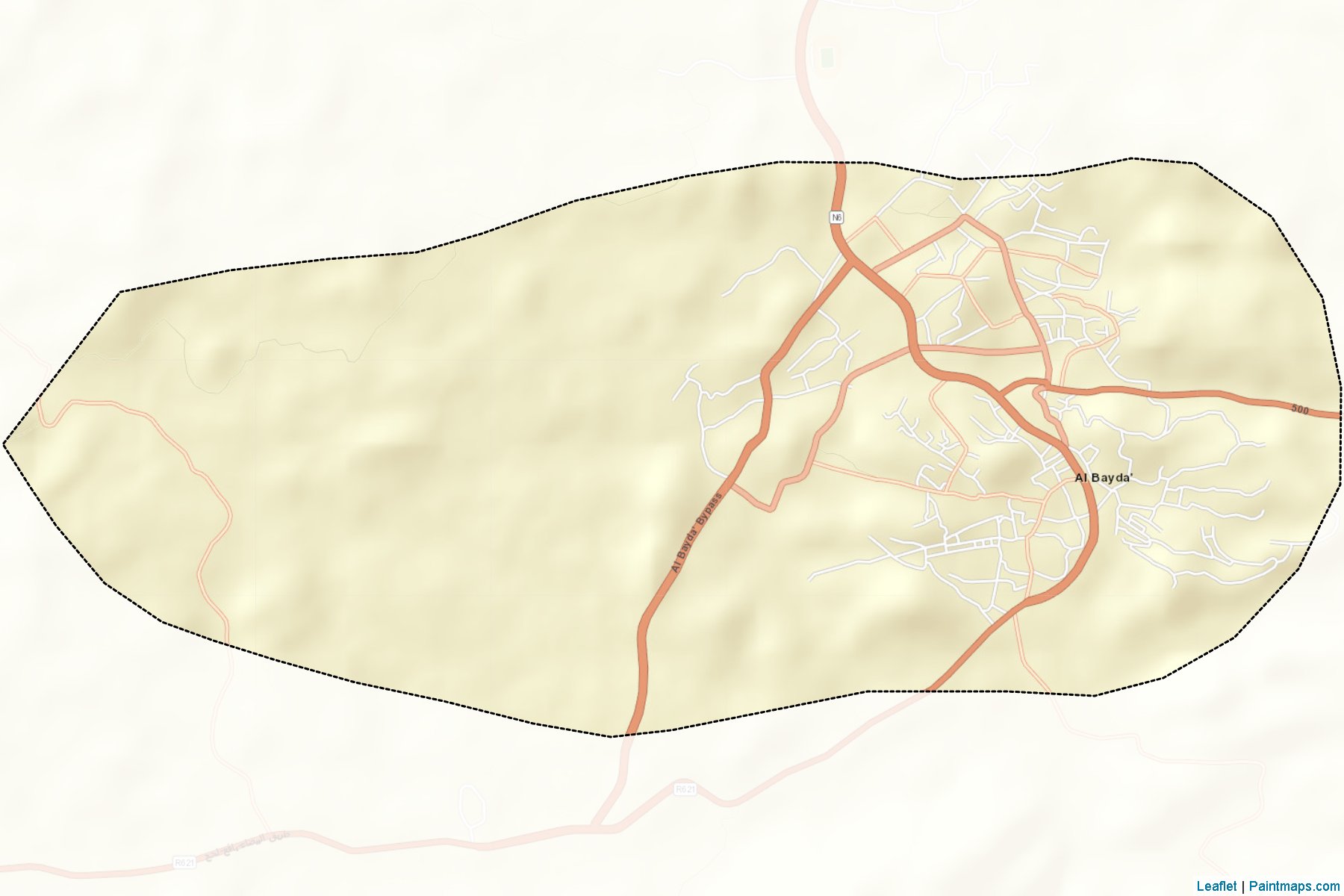 Al Bayda City (El Beyda ili) Haritası Örnekleri-2