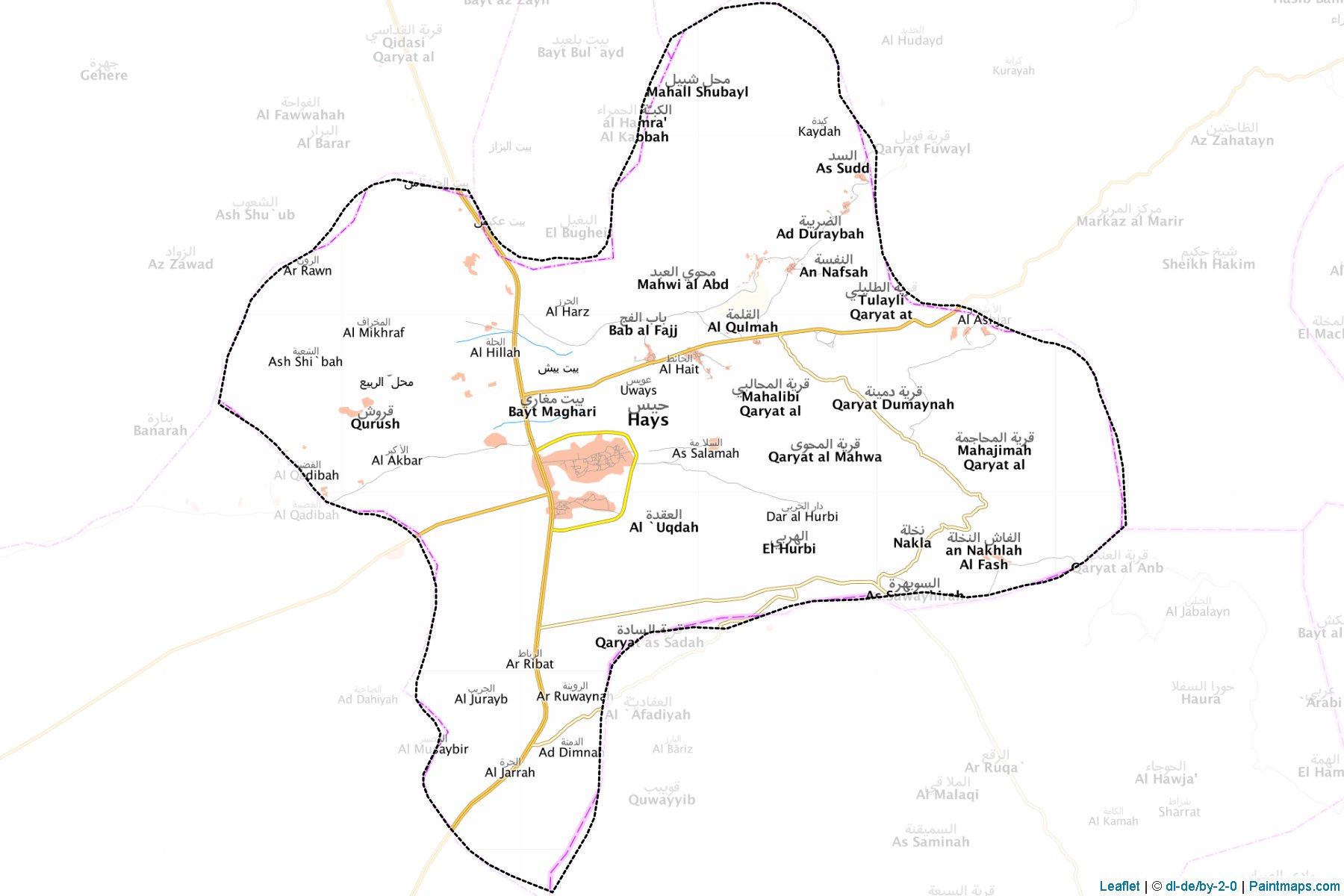 Hays (El Hudeyde ili) Haritası Örnekleri-1