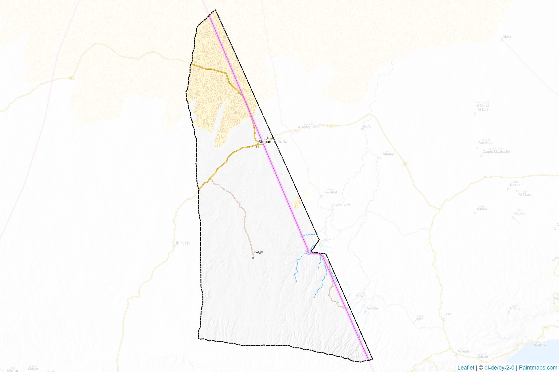 Muestras de recorte de mapas Shahan (Al Mahrah)-1