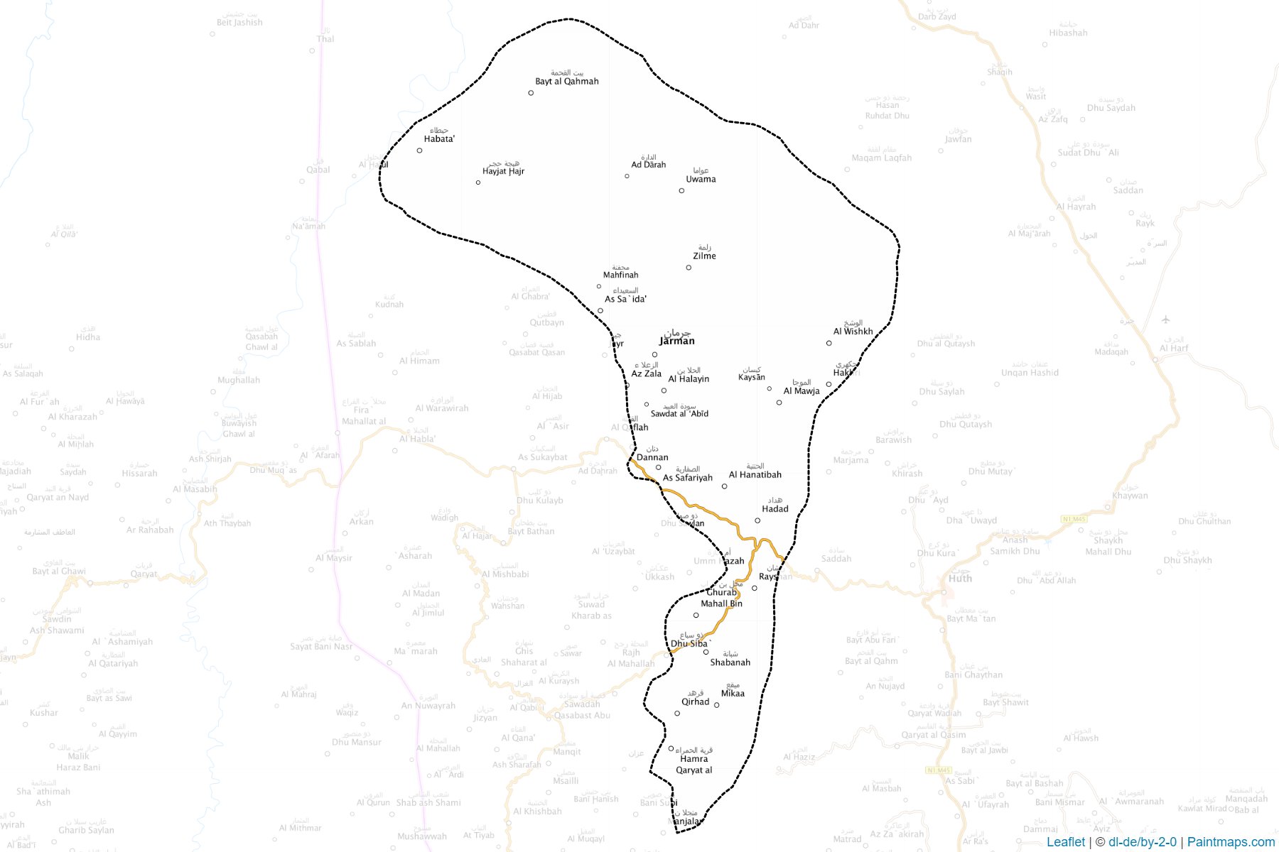 Al Ashah (Amran ili) Haritası Örnekleri-1