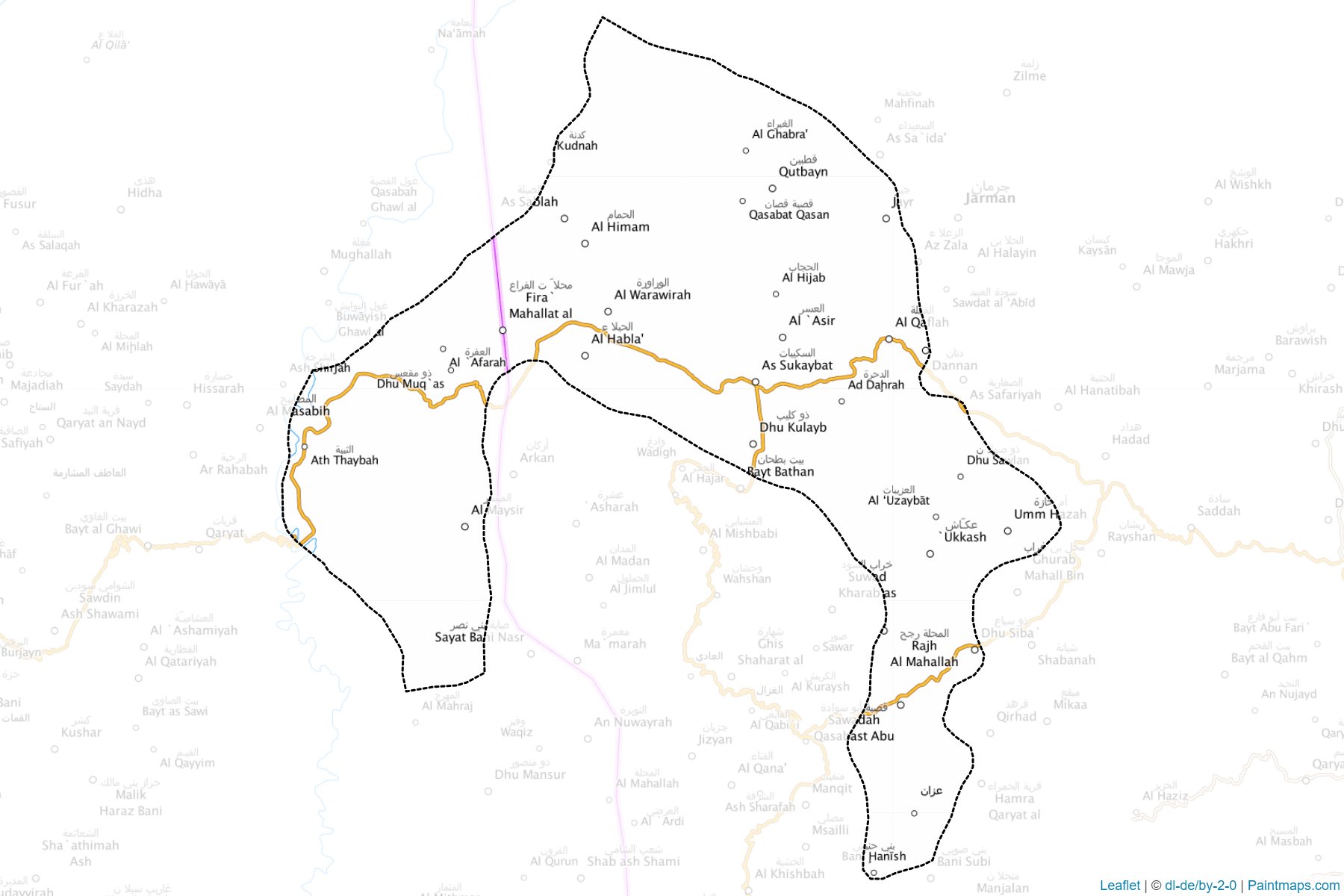 Muestras de recorte de mapas Al Qaflah (Amran)-1