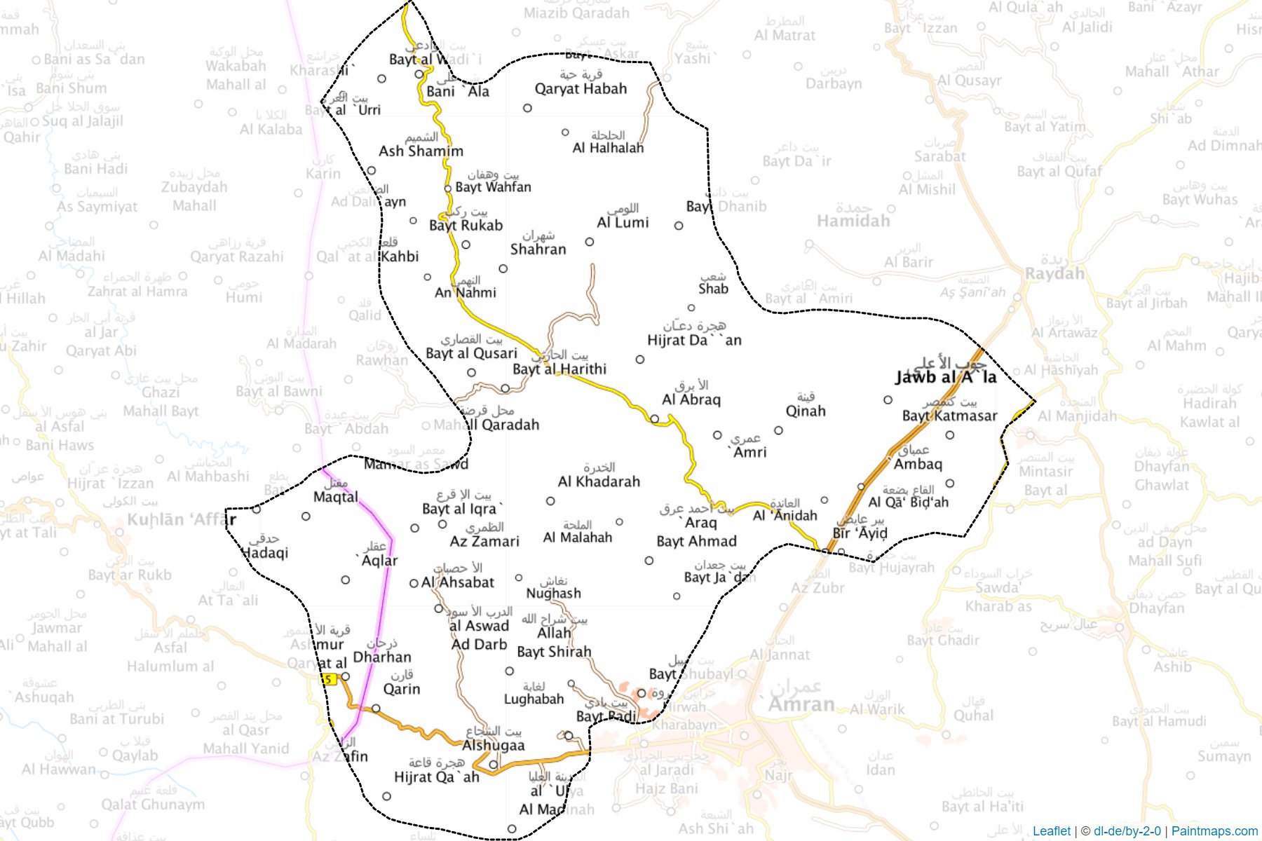 Muestras de recorte de mapas Jabal Iyal Yazid (Amran)-1