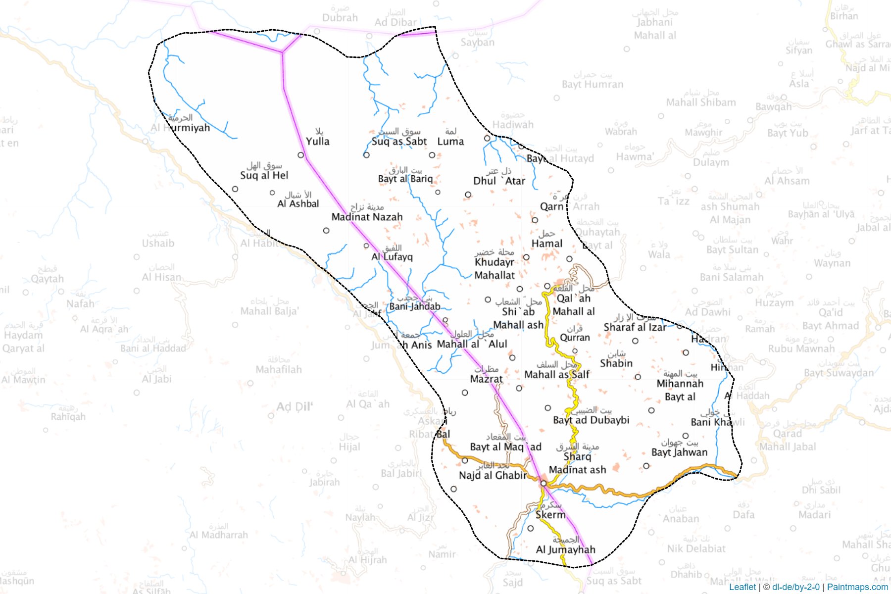 Jabal Ash sharq (Zamar ili) Haritası Örnekleri-1