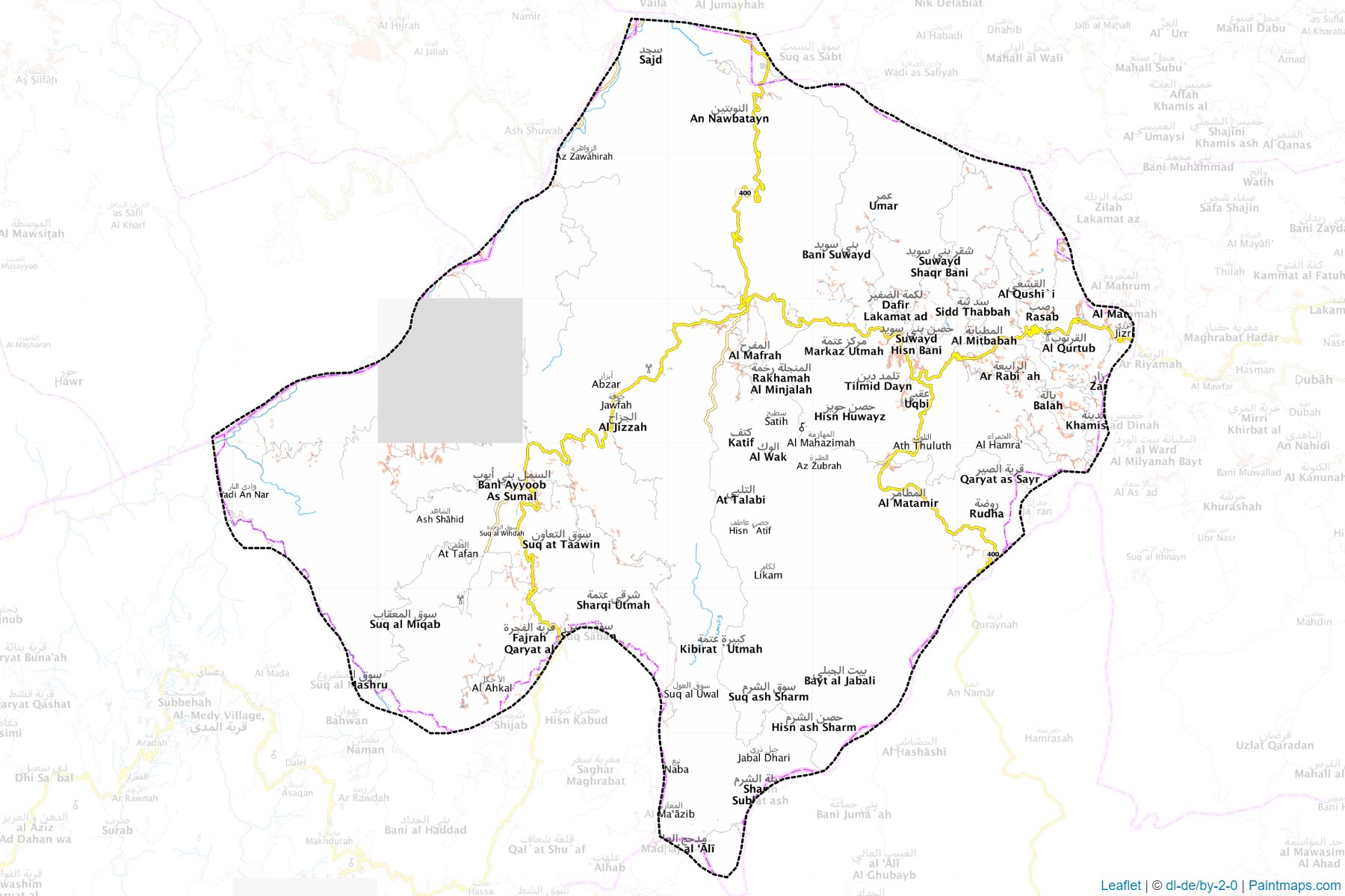 Muestras de recorte de mapas Utmah (Dhamar)-1