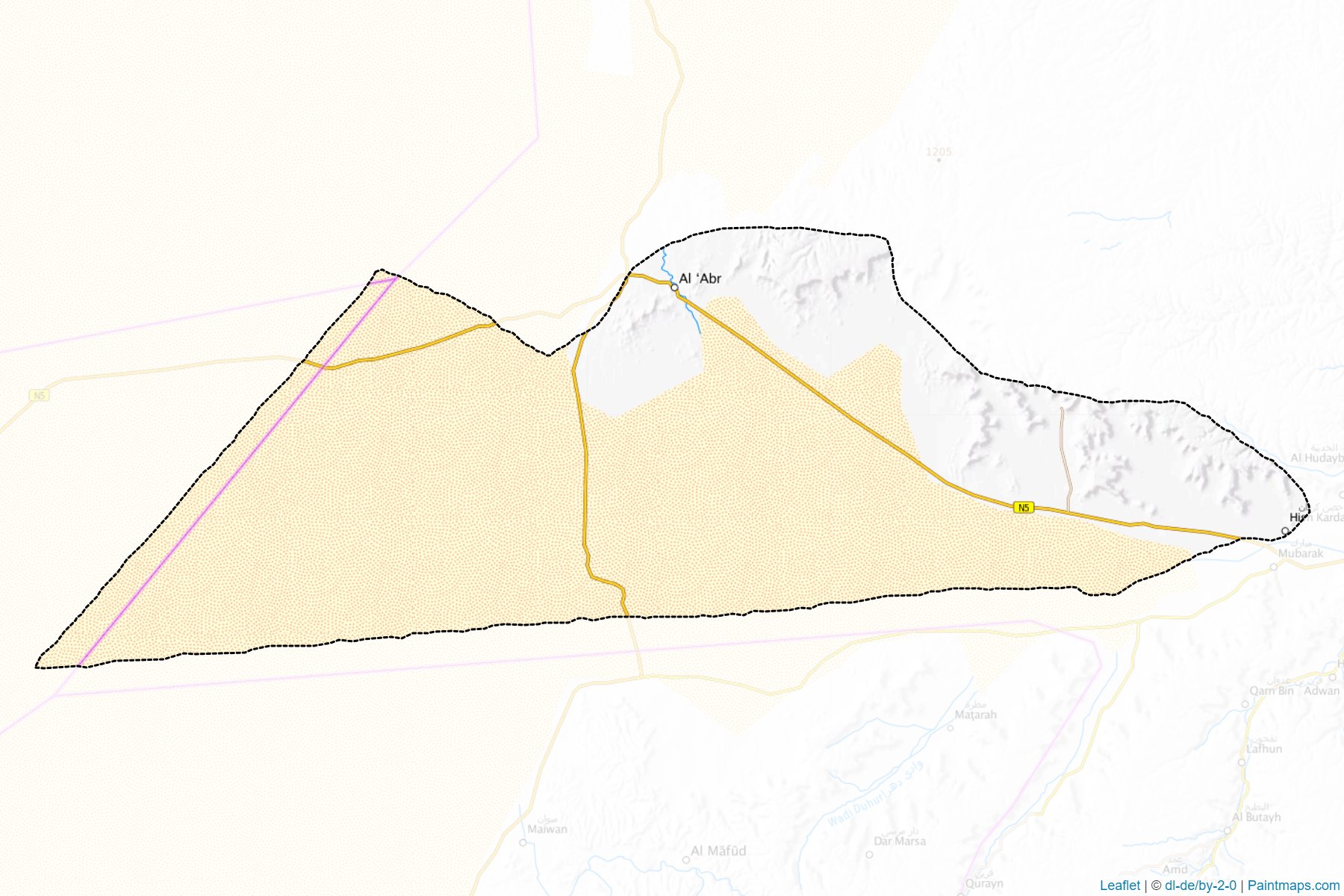 Muestras de recorte de mapas Al Abr (Hadramawt)-1