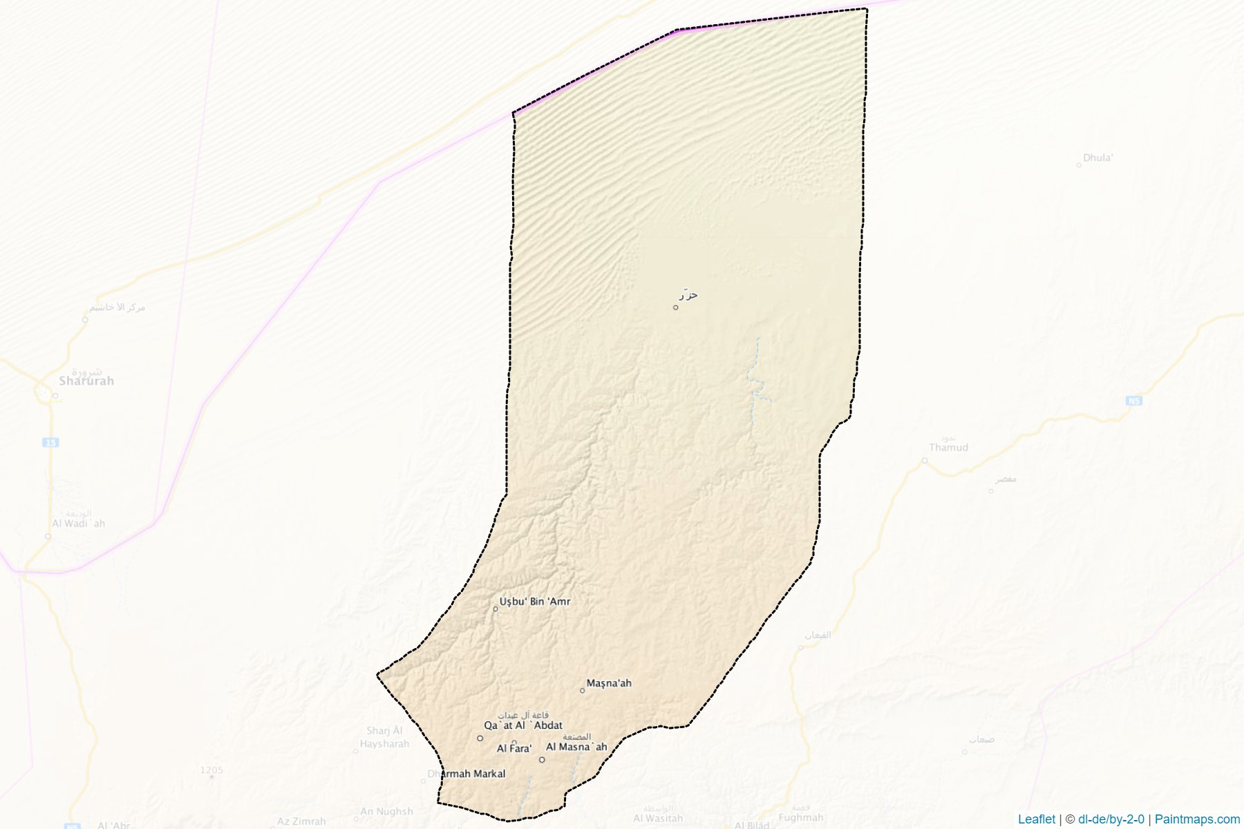 Muestras de recorte de mapas Al Qaf (Hadramawt)-1