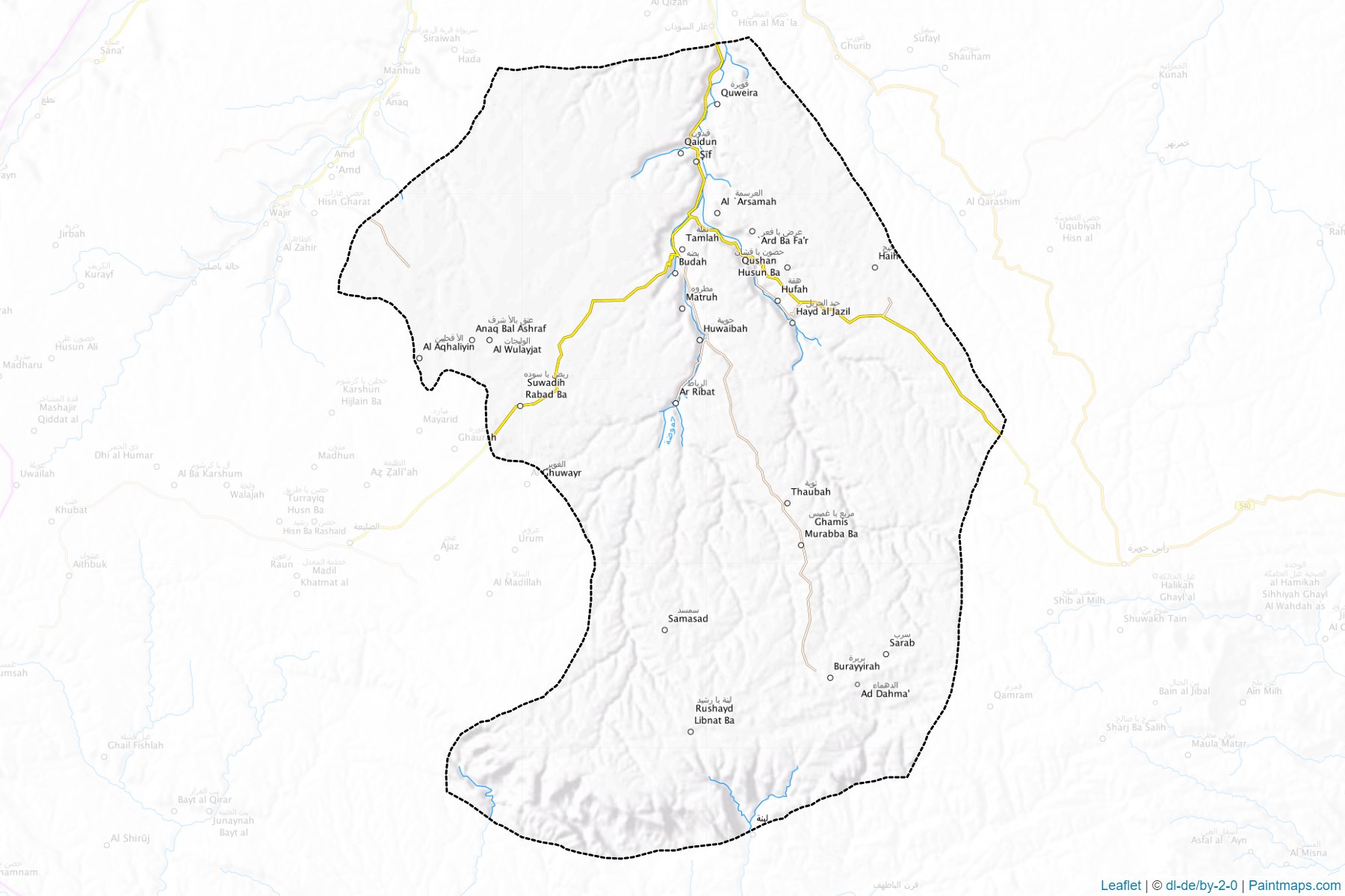 Daw'an (Hadramut ili) Haritası Örnekleri-1