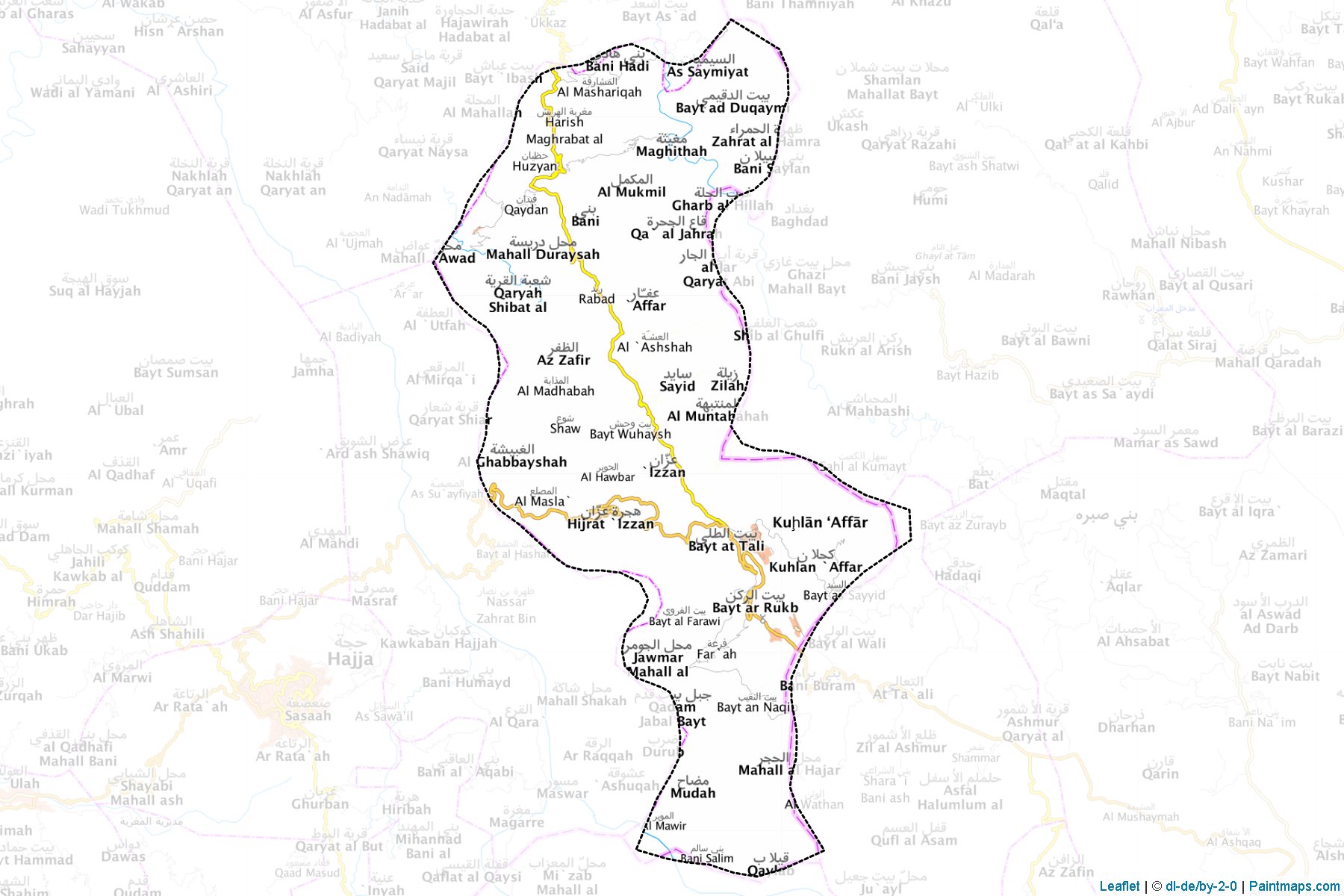 Muestras de recorte de mapas Kuhlan Affar (Hajjah)-1