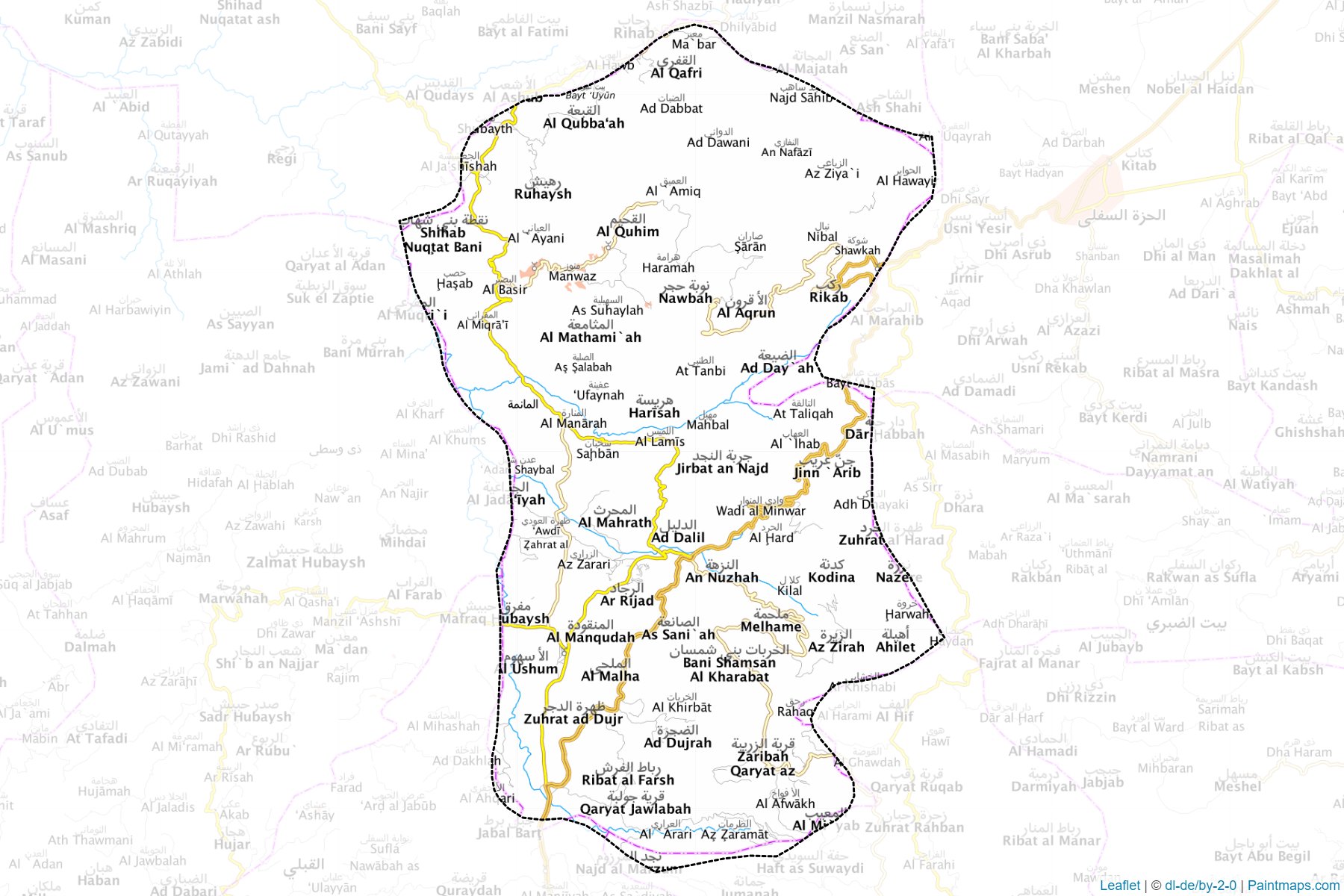 Muestras de recorte de mapas Al Makhadir (Ibb)-1