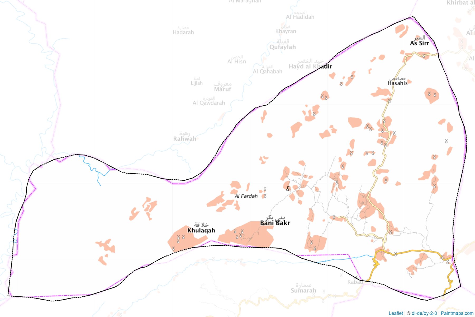 Muestras de recorte de mapas Al Had (Lahij)-1